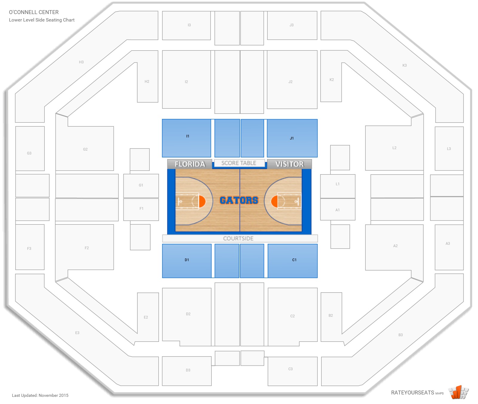 O Connell Center Seating Chart Basketball