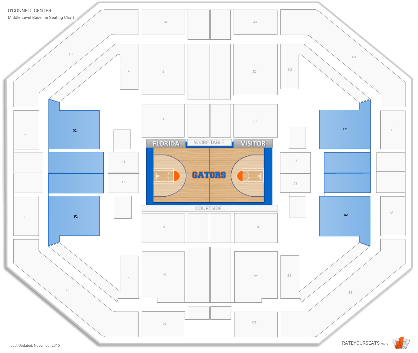 O Connell Center Seating Chart Basketball