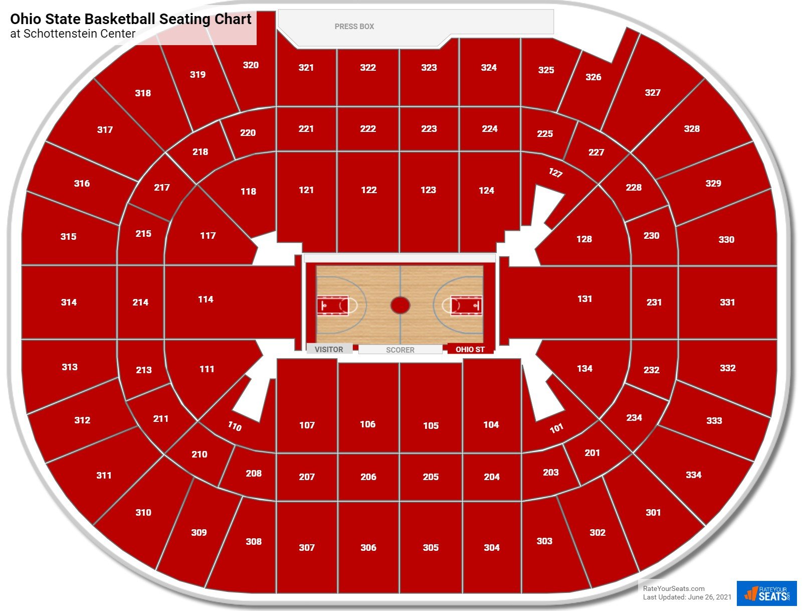 Ohio State Basketball Seating Chart