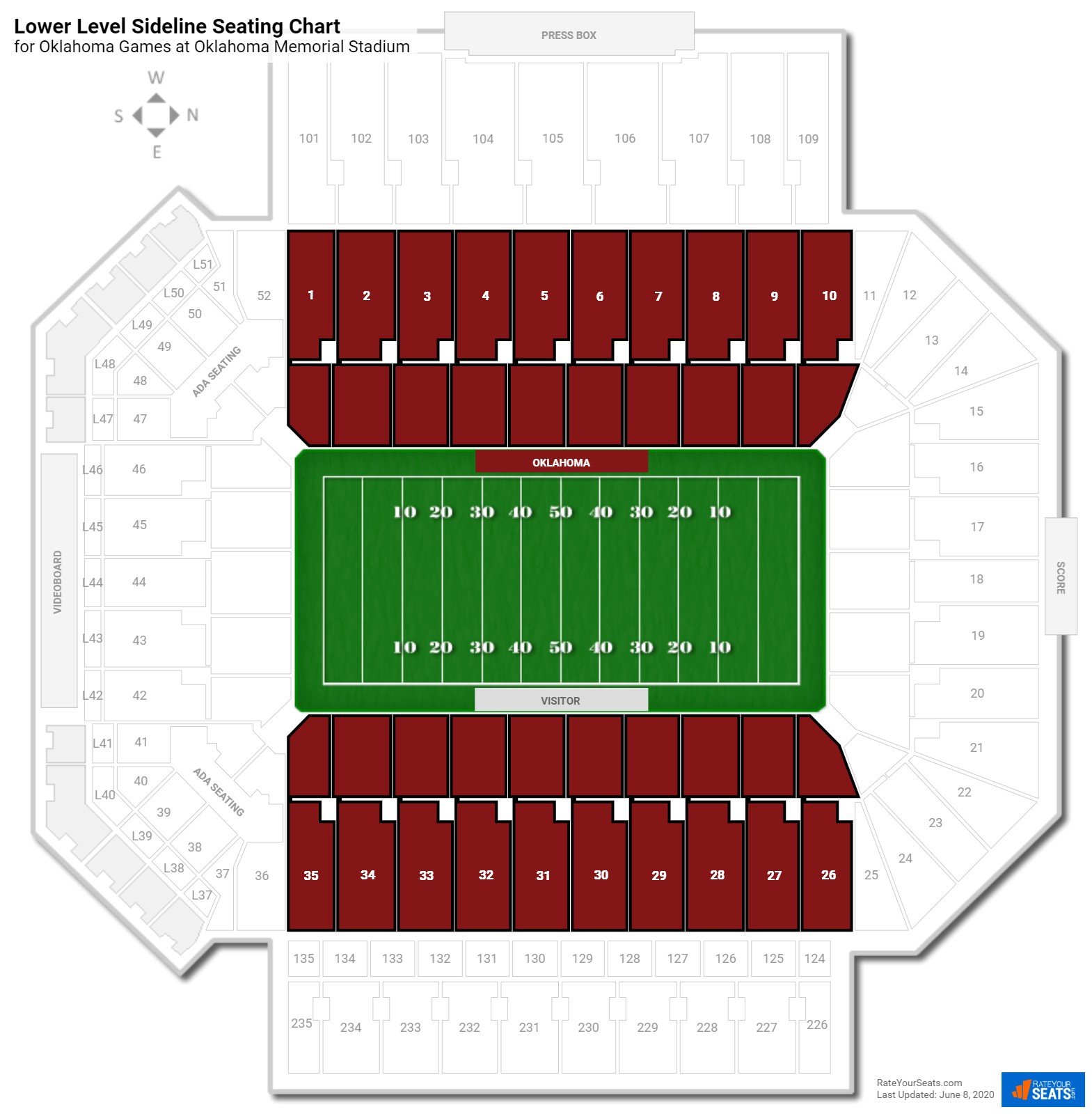 Sooner Football Seating Chart