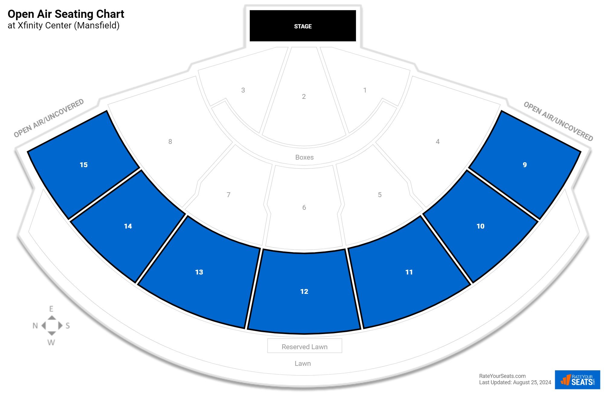 Xfinity Center Mansfield Open Air Rateyourseats Com