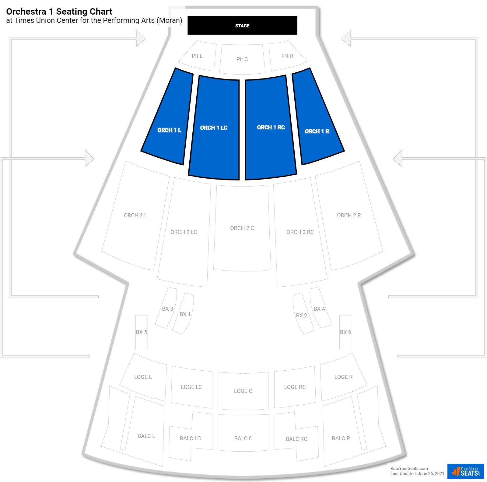 Times Union Theater Seating Chart