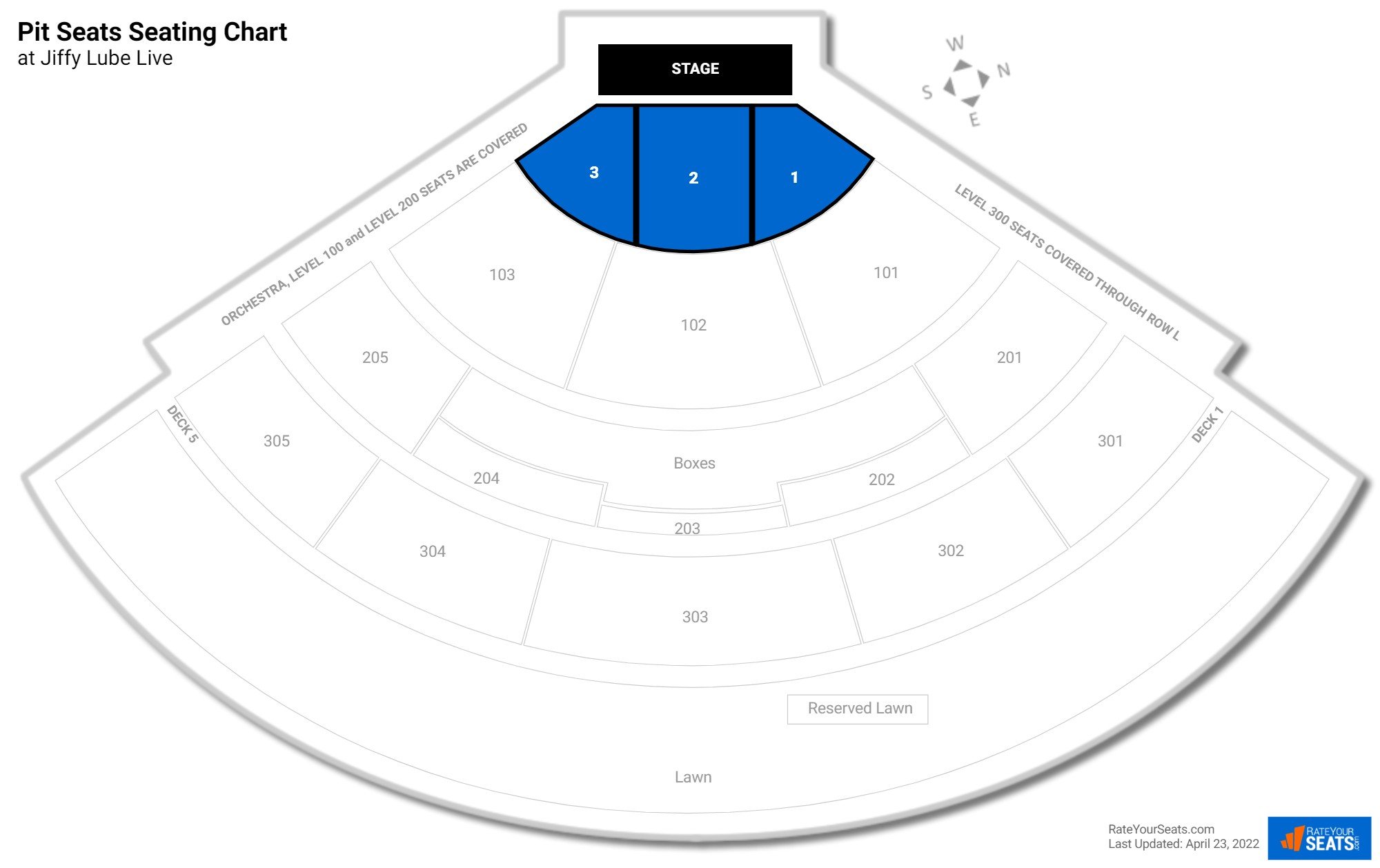 Concert Pit Seats Seating Chart at Jiffy Lube Live