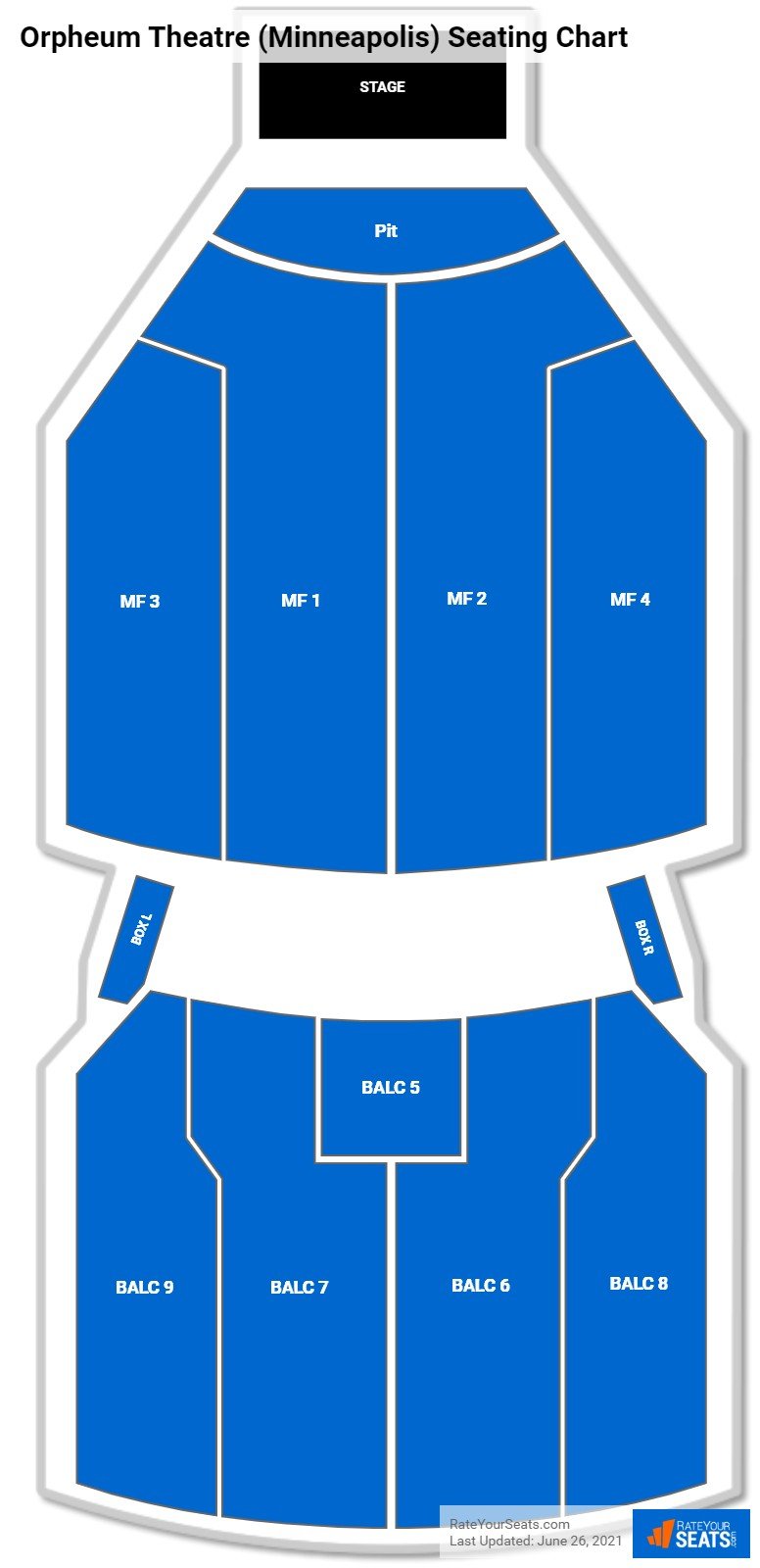 Orpheum Theatre Seating Chart Rateyourseats Com