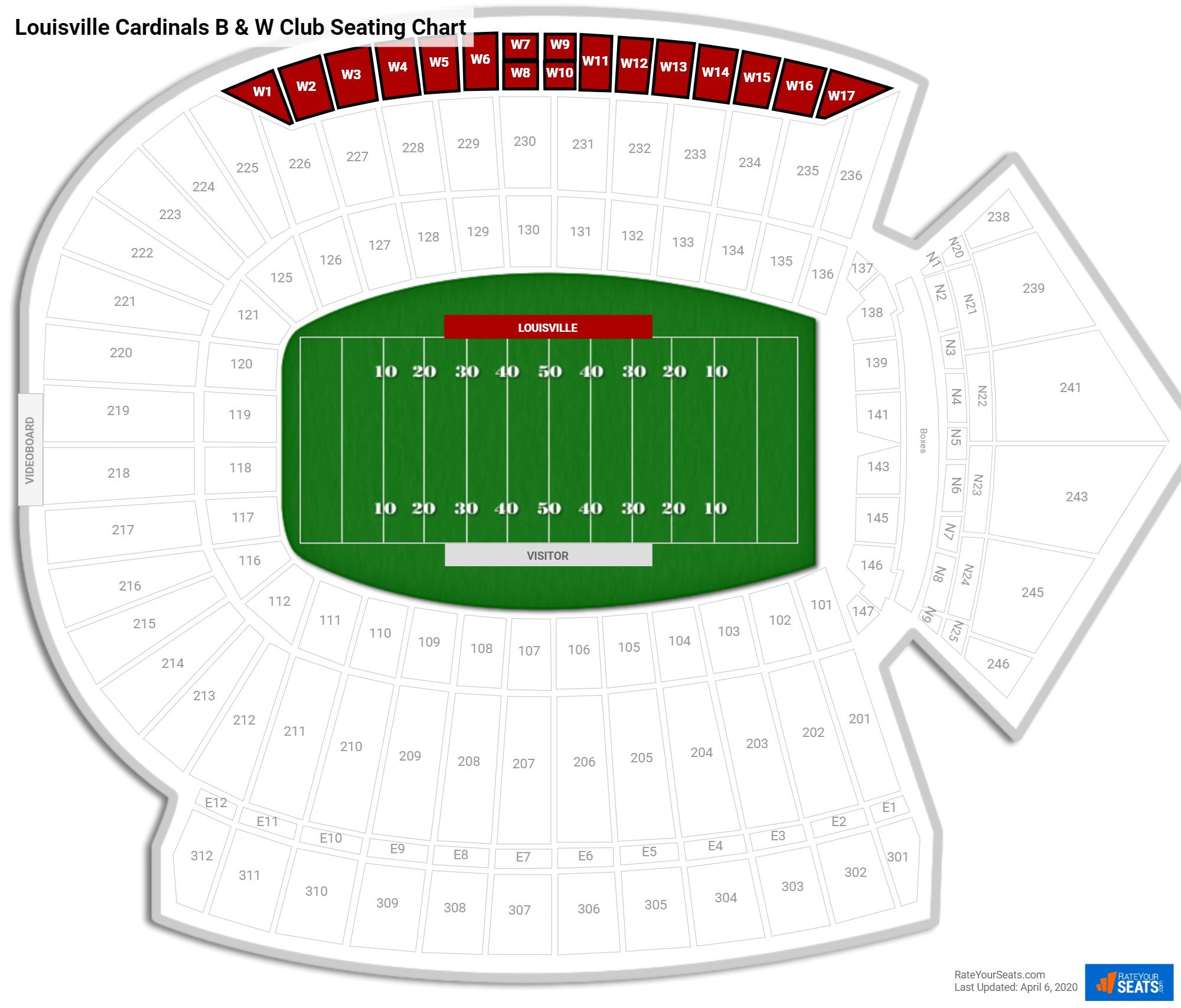 Louisville Cardinals Football Stadium Seating Chart