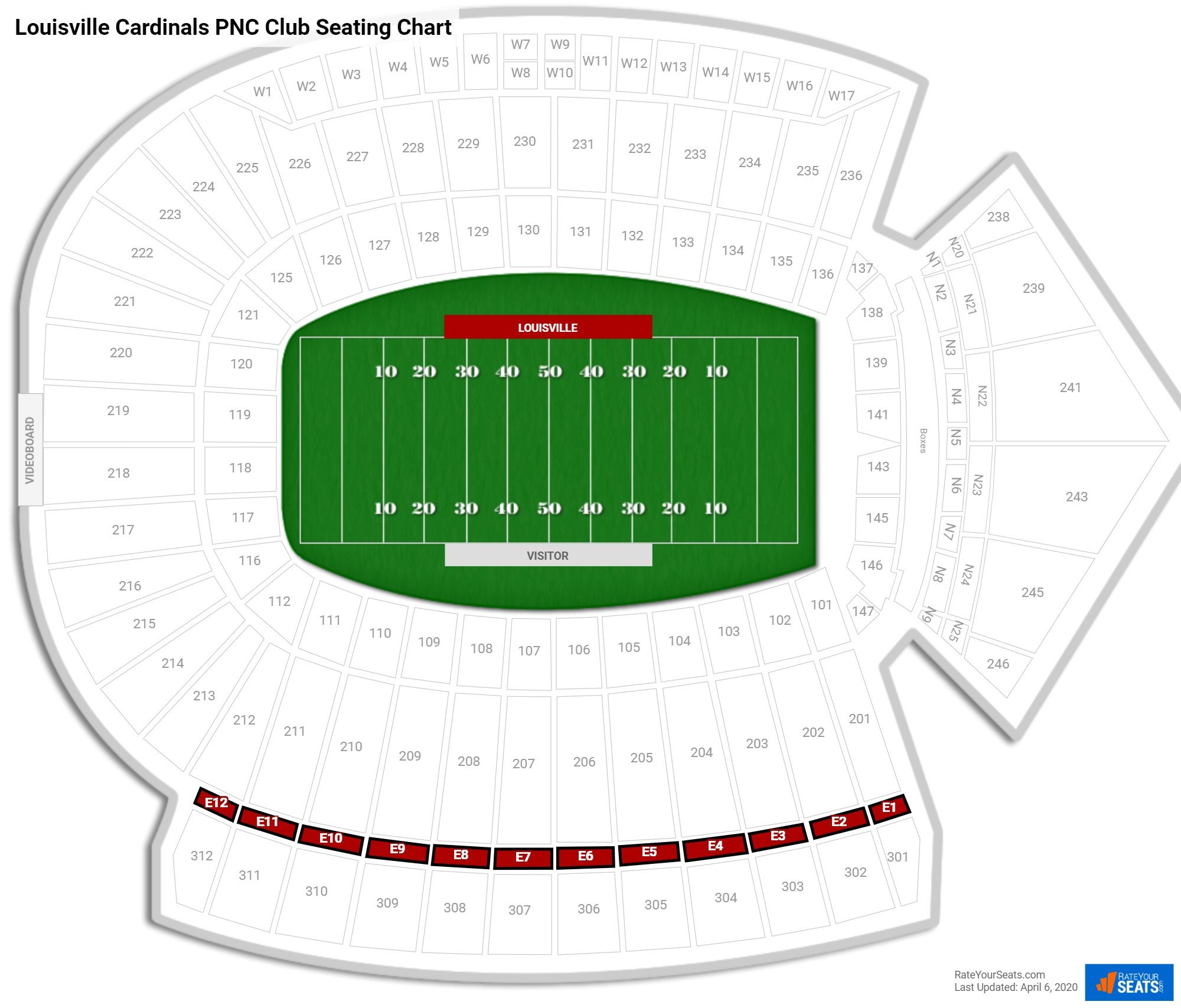 Louisville Cardinal Stadium Seating Chart