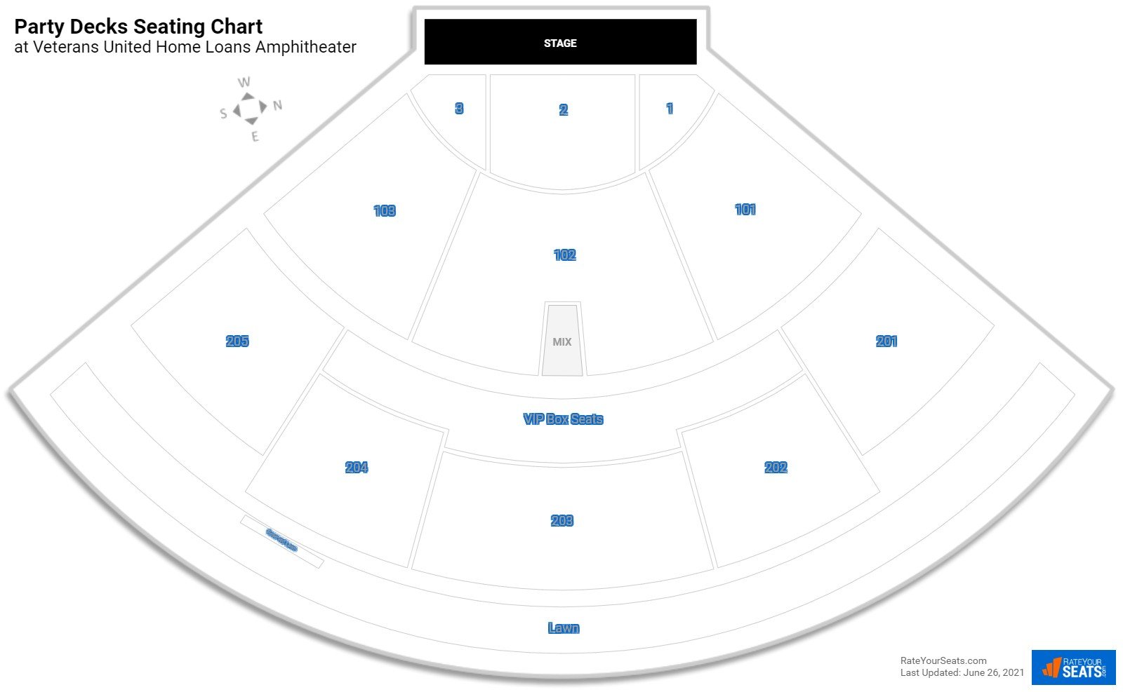 Virginia Beach Amphitheater Detailed Seating Chart Elcho Table