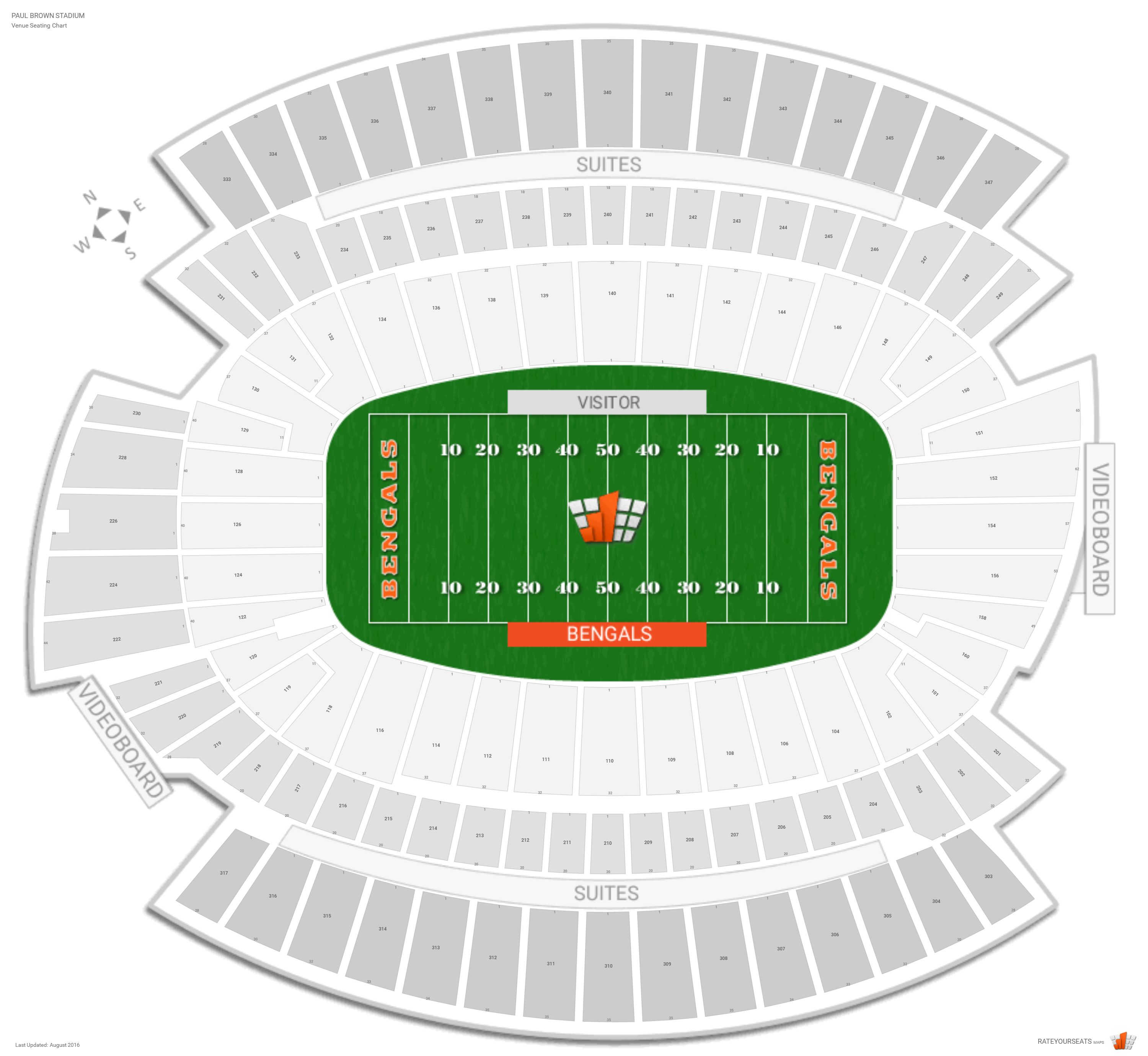 Cincinnati Bengals Seating Chart View