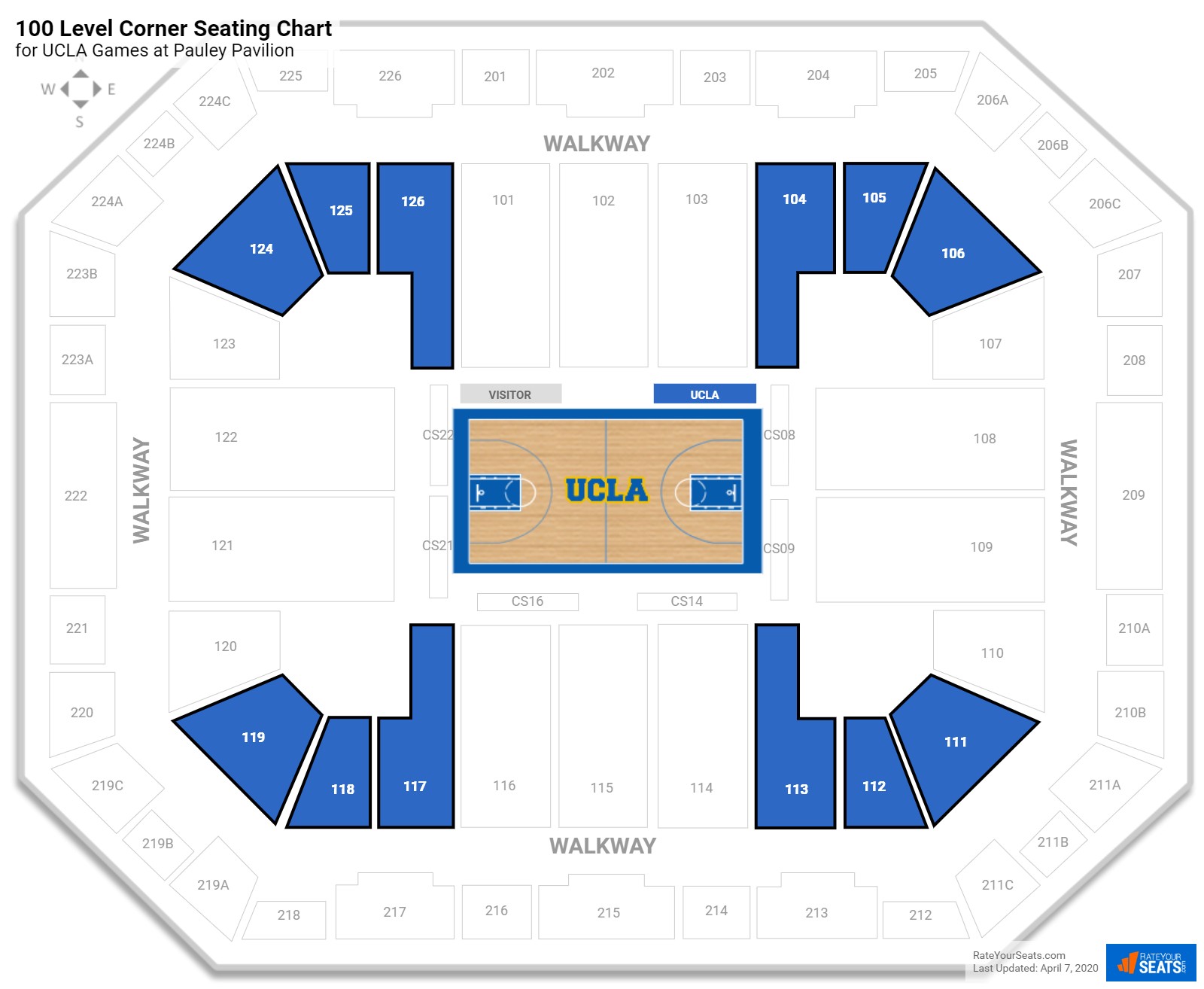 Pauley Pavilion Seating Chart Basketball