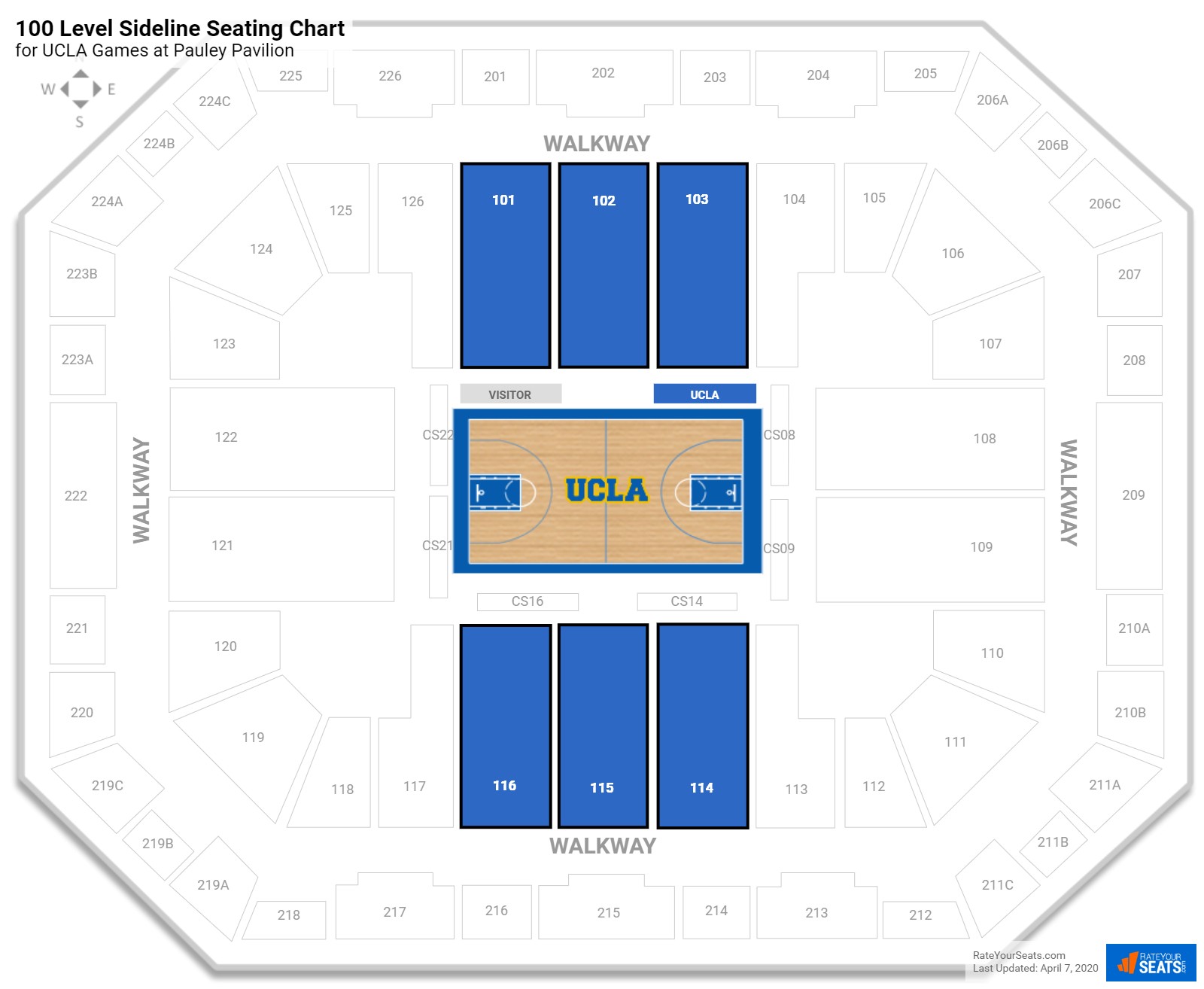 Ucla Pauley Pavilion Seating Chart