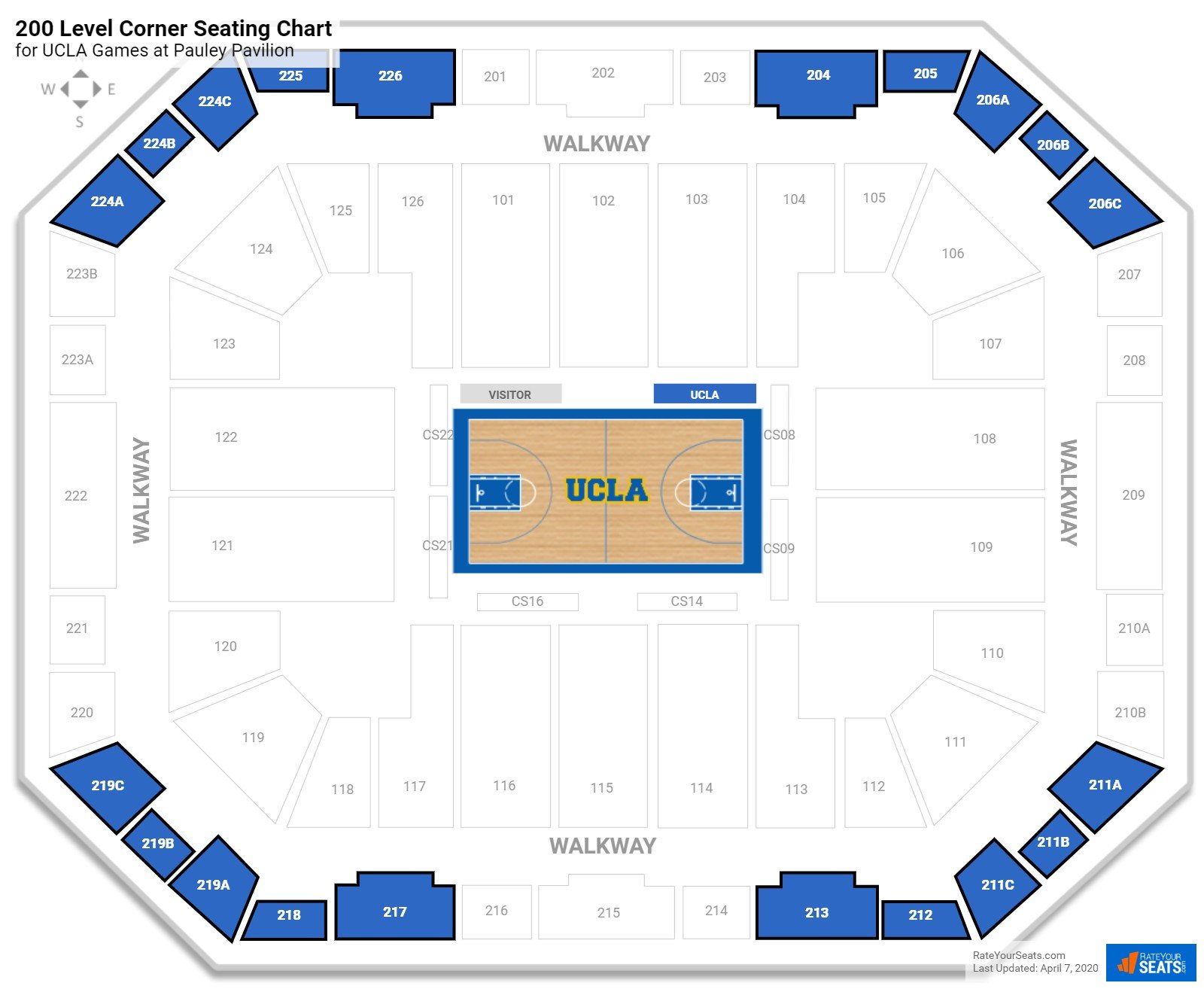 Pauley Pavilion Seating Chart Basketball