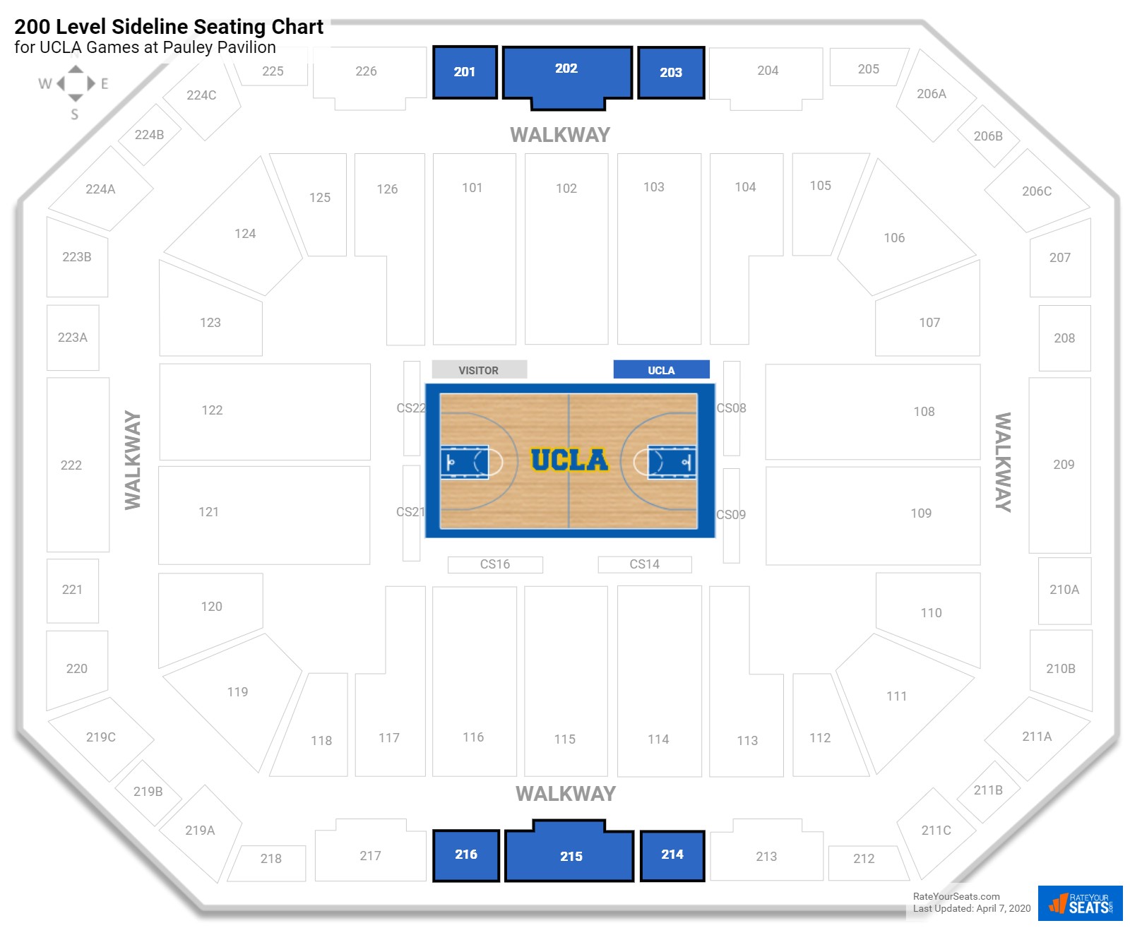 Pauley Pavilion Seating Chart Basketball