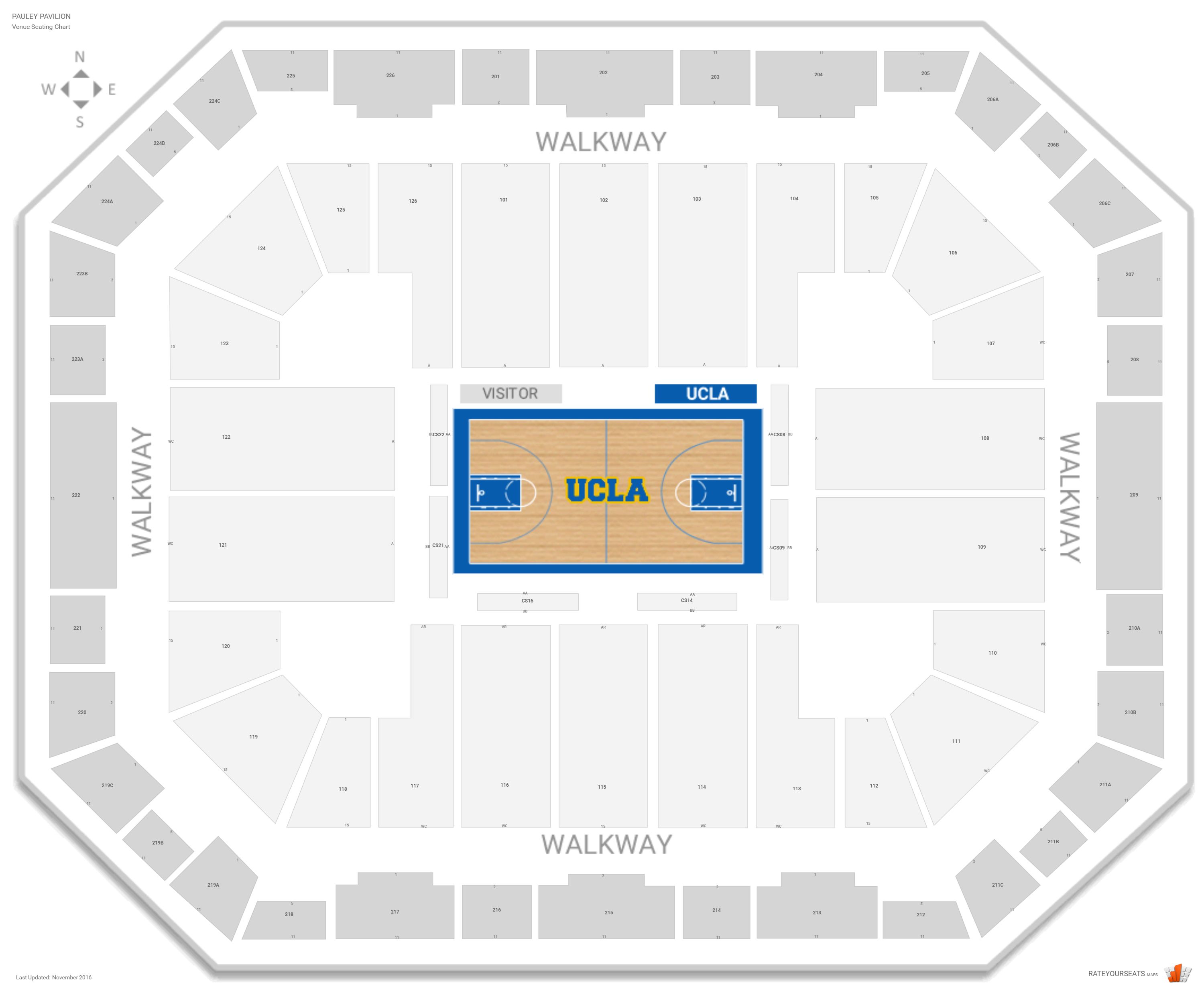 Pauley Pavilion Seating Chart Basketball