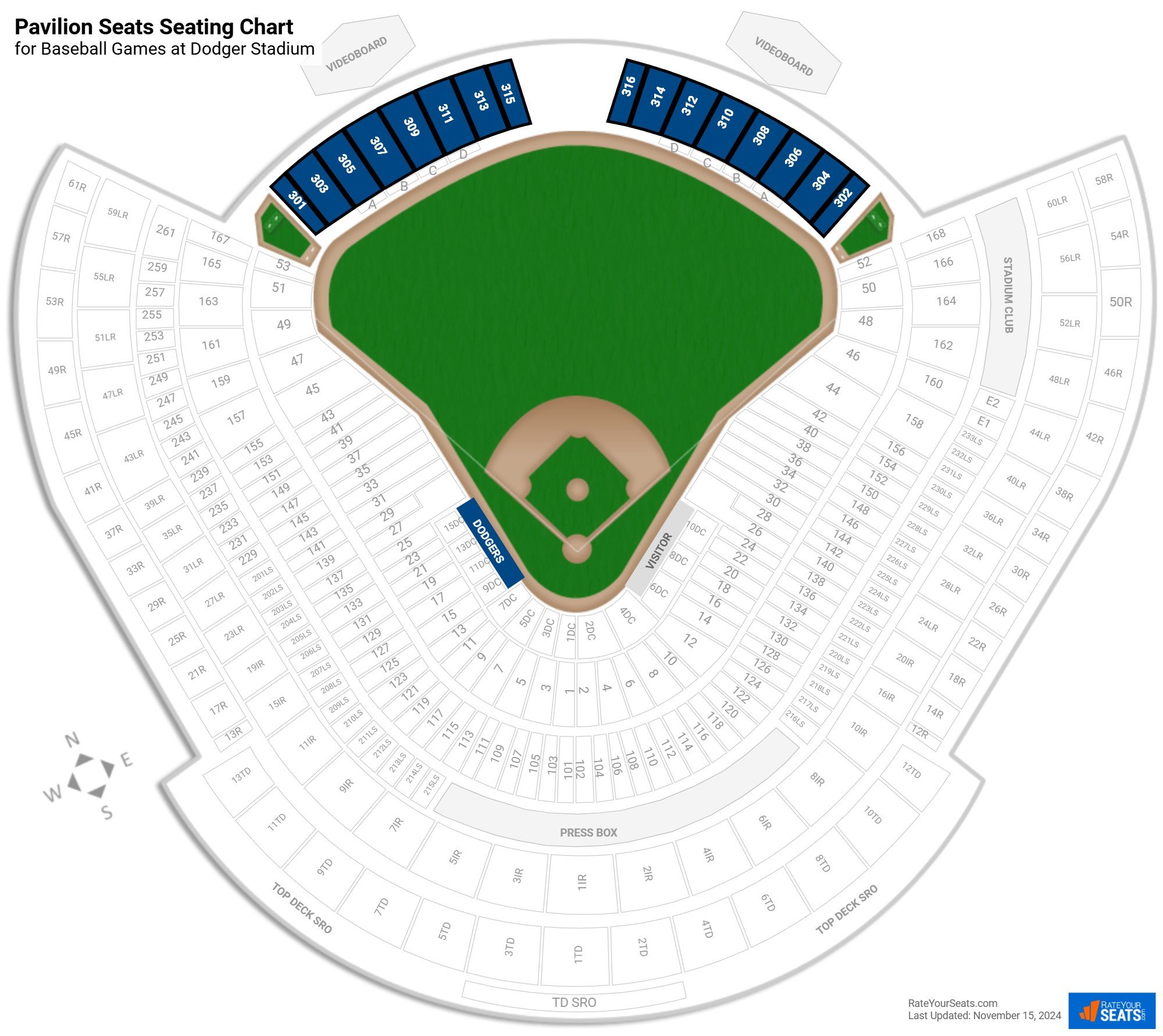 Dodger Stadium Pavilion Seats