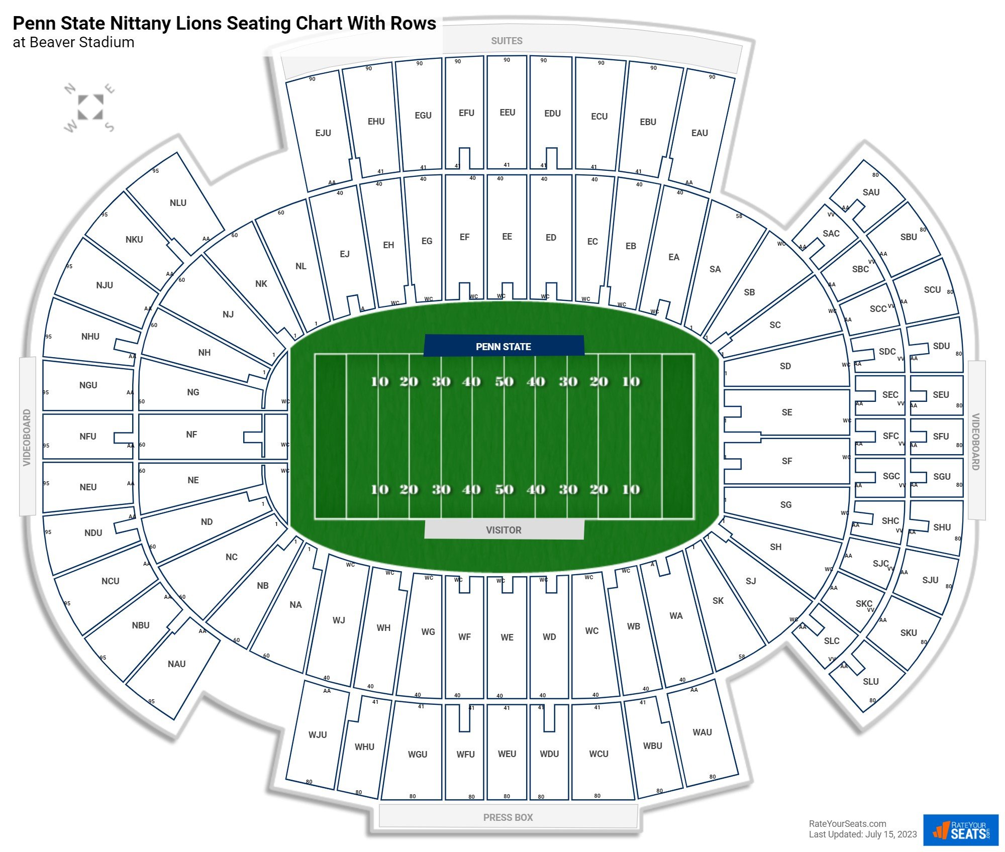 Beaver Stadium Seating Chart