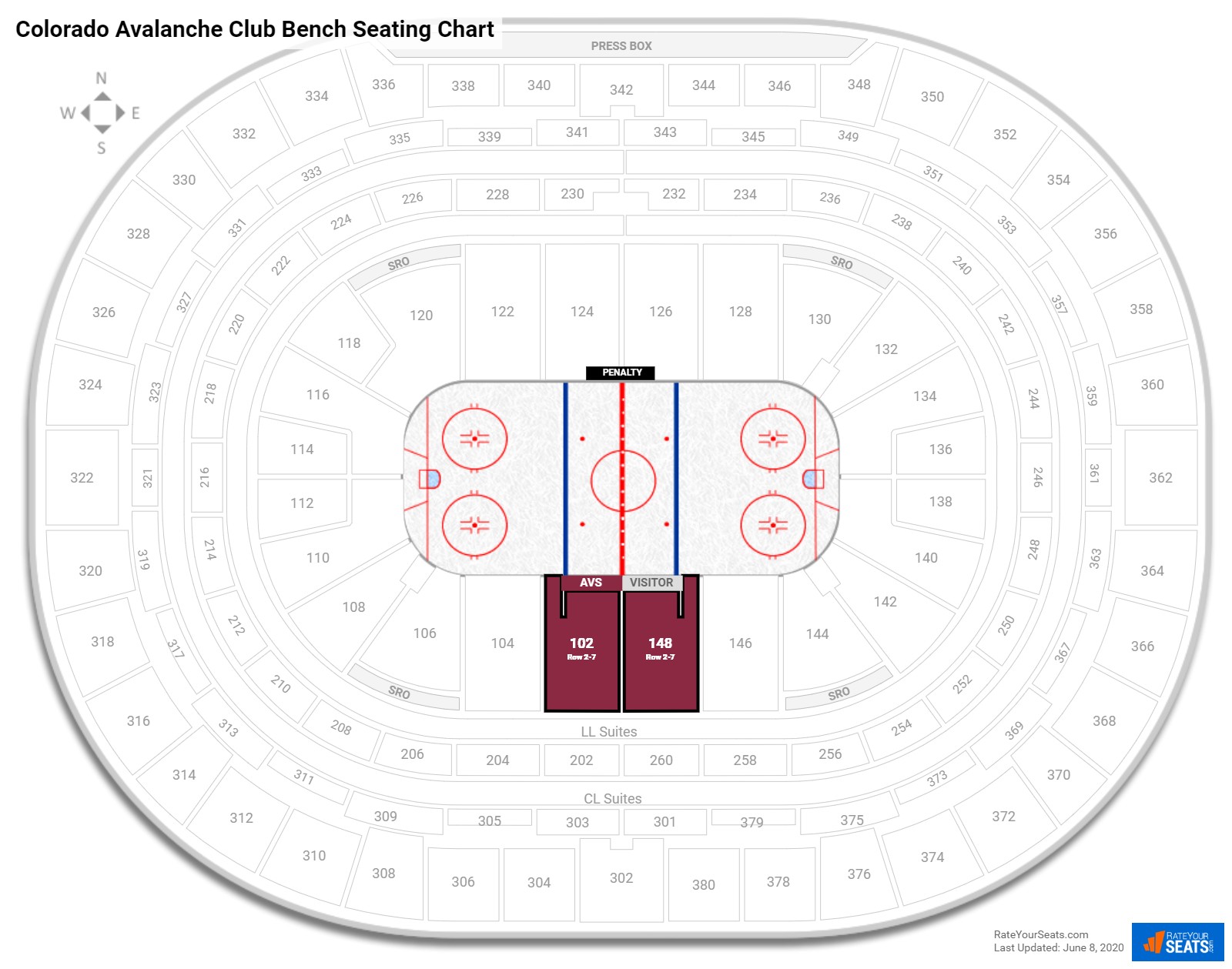 Avalanche Seating Chart View