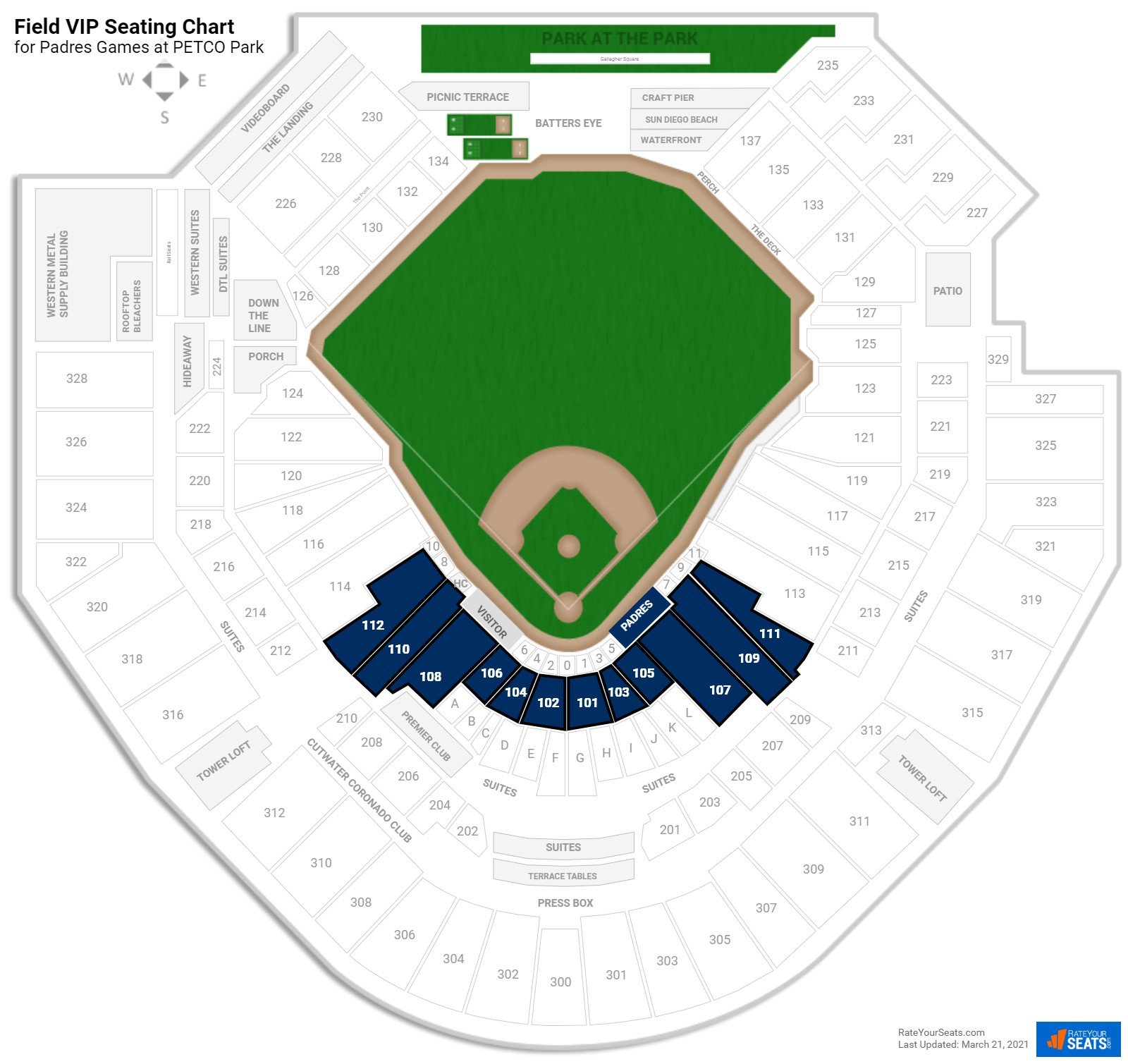 Petco Park Seating Chart Premier Club