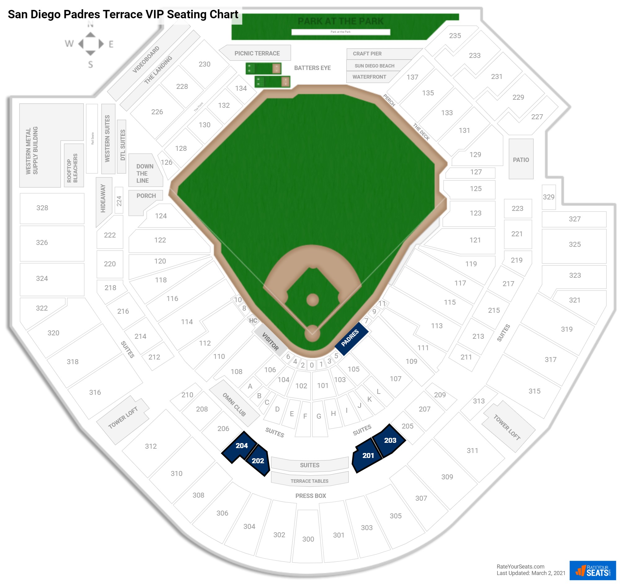 Padres Seating Chart