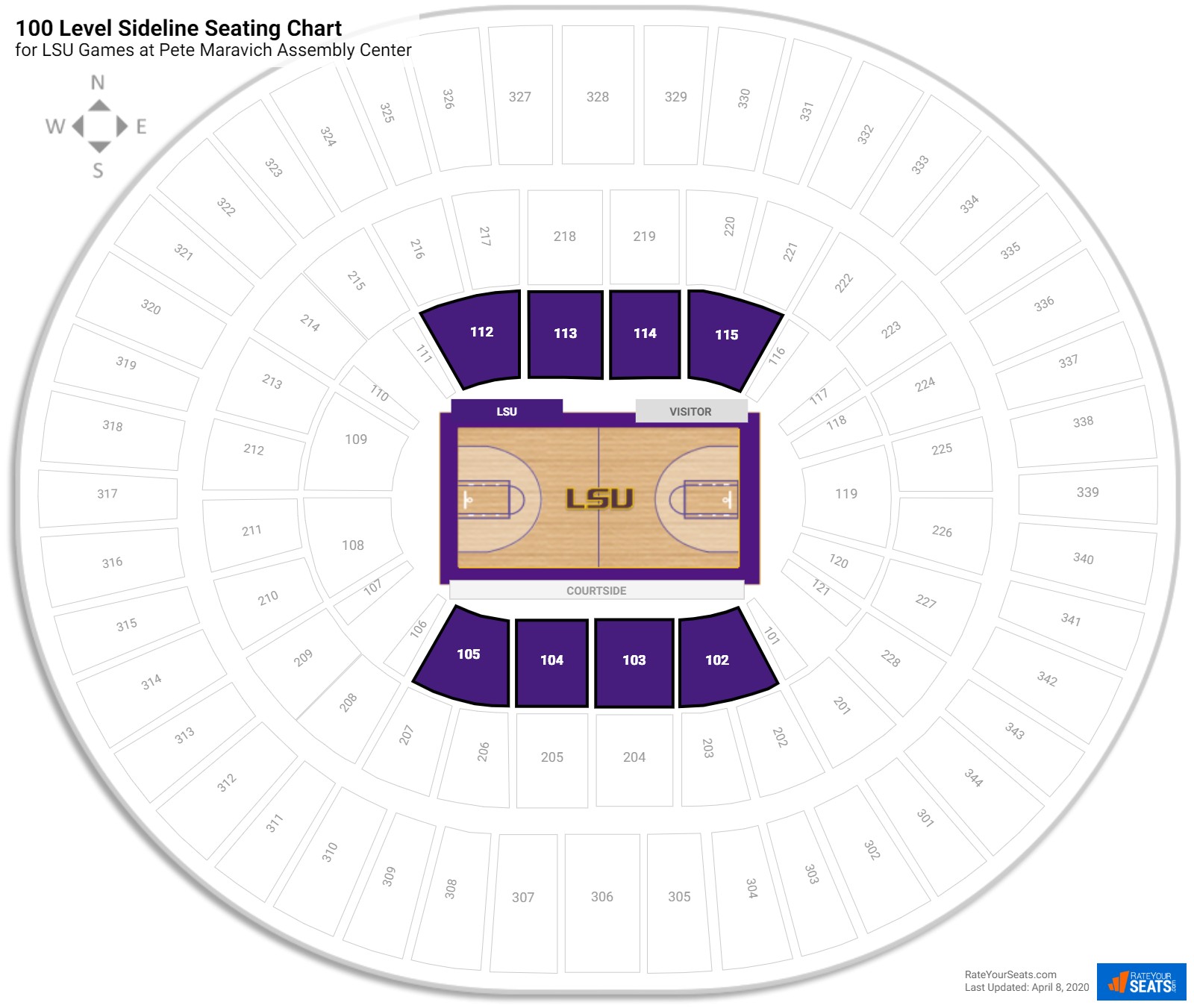 Pete Maravich Center Seating Chart