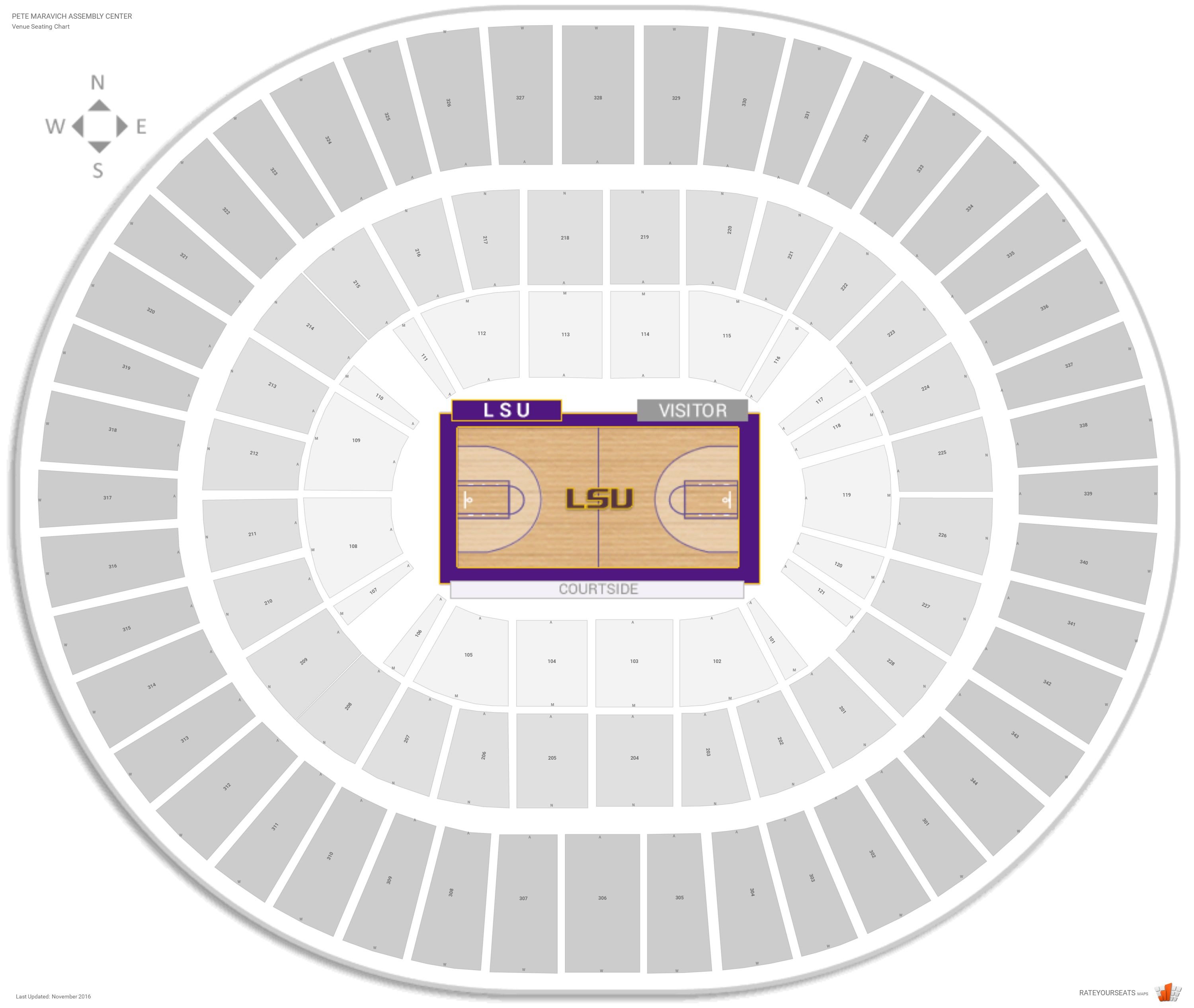 Pete Maravich Center Seating Chart
