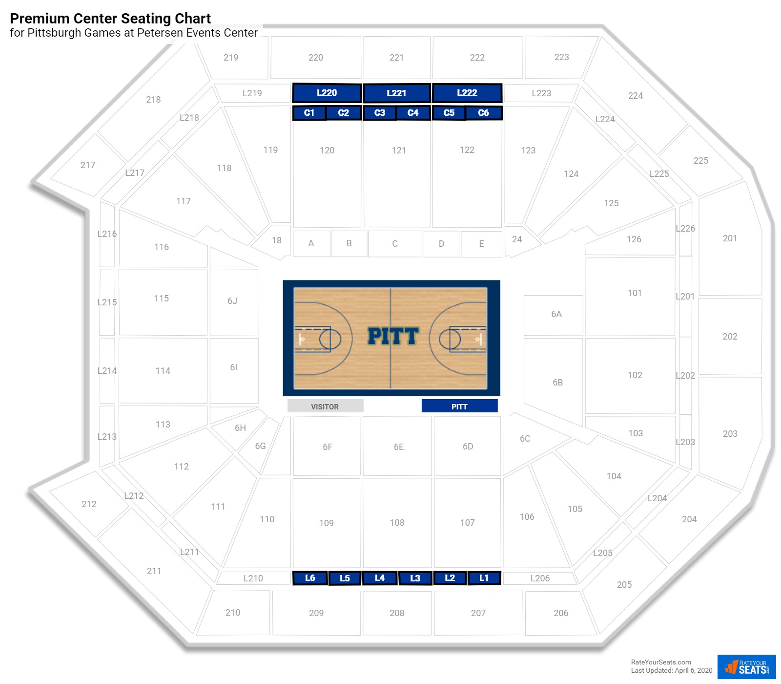 Peterson Event Center Seating Chart