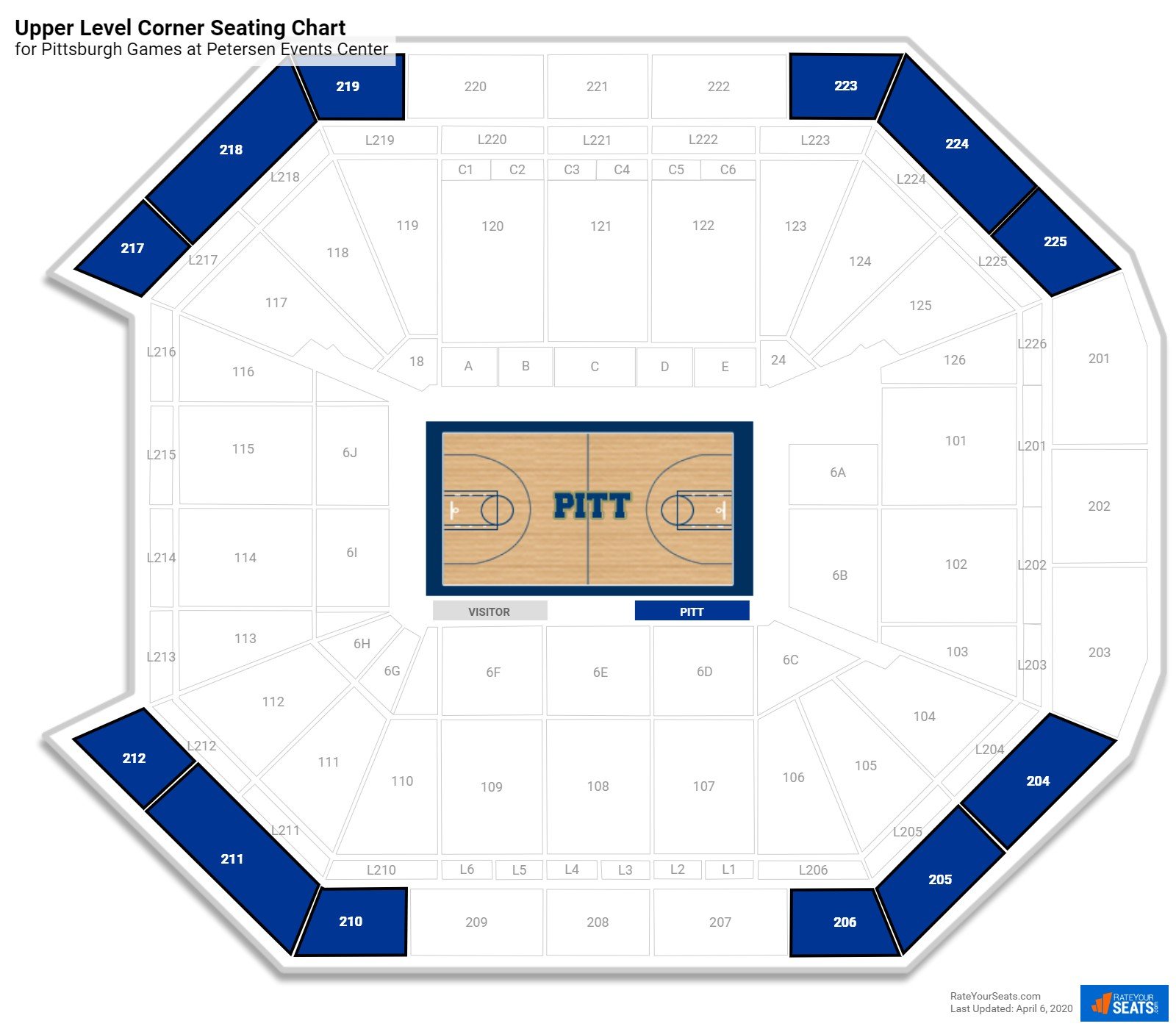 Peterson Event Center Basketball Seating Chart