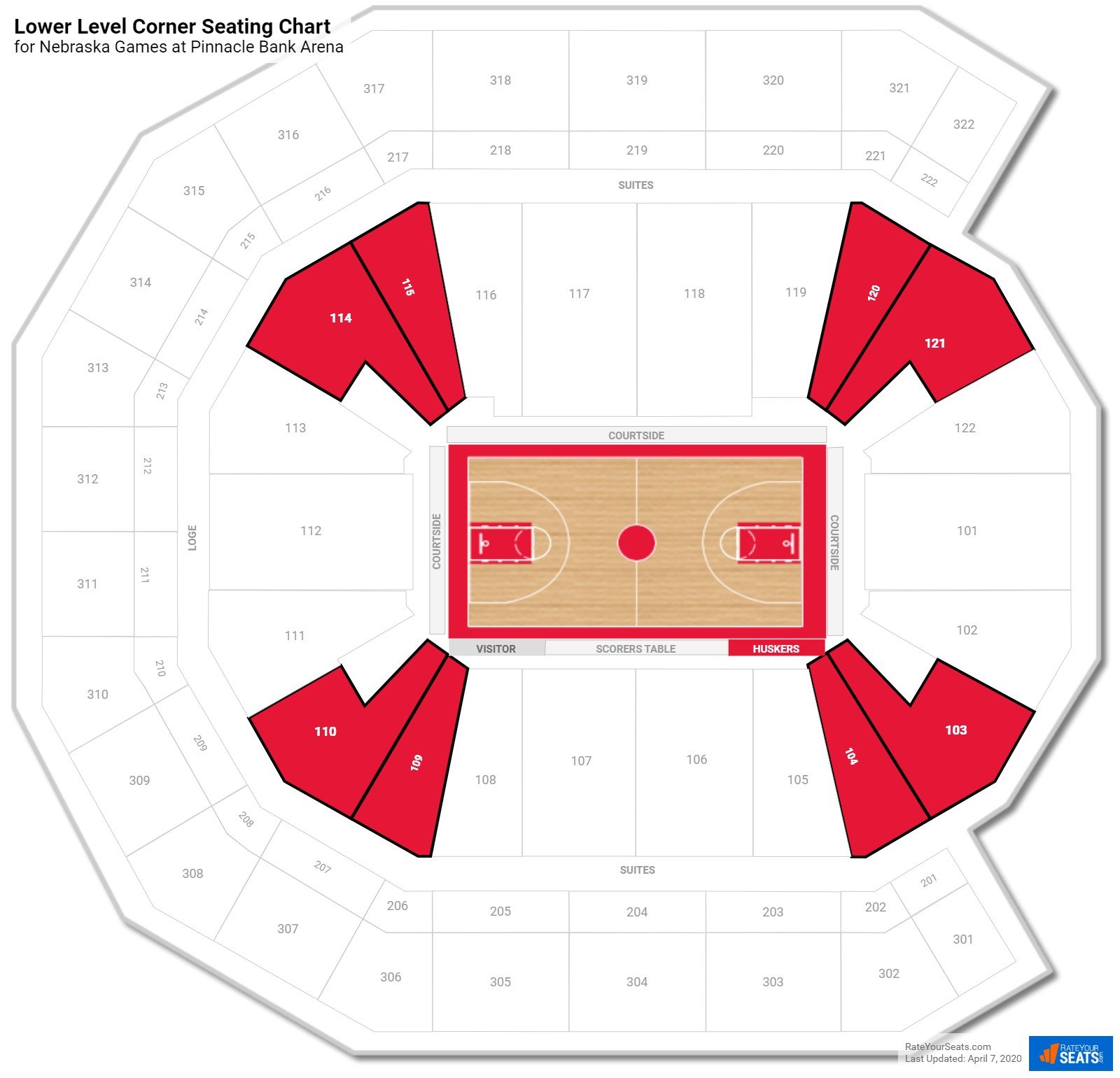 Husker Seating Chart