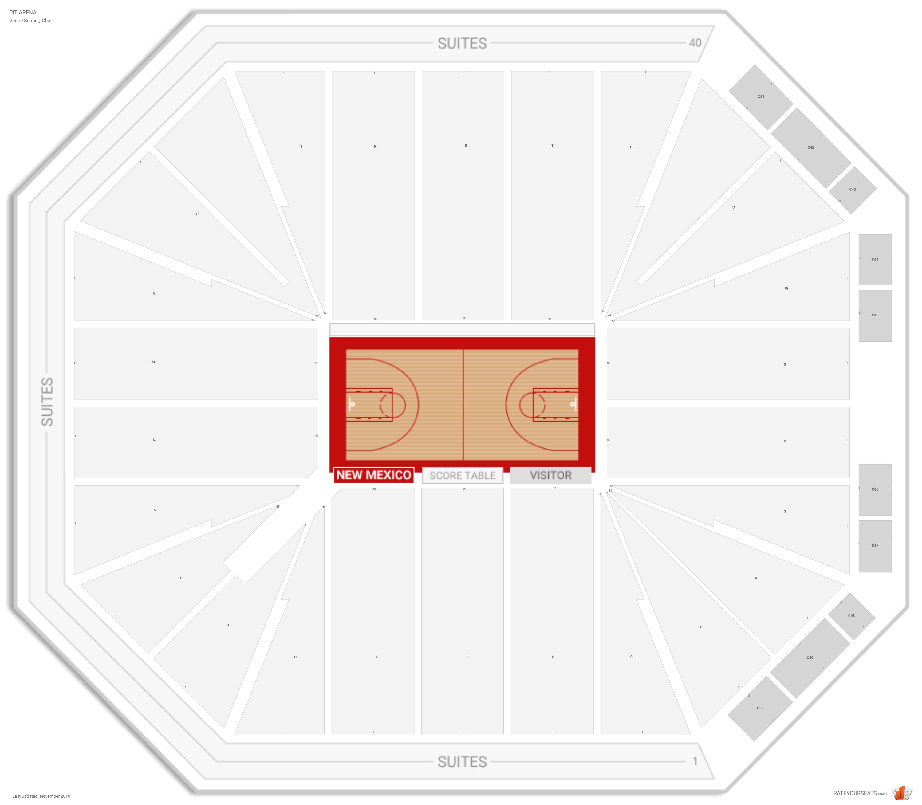 The Pit New Mexico Seating Chart