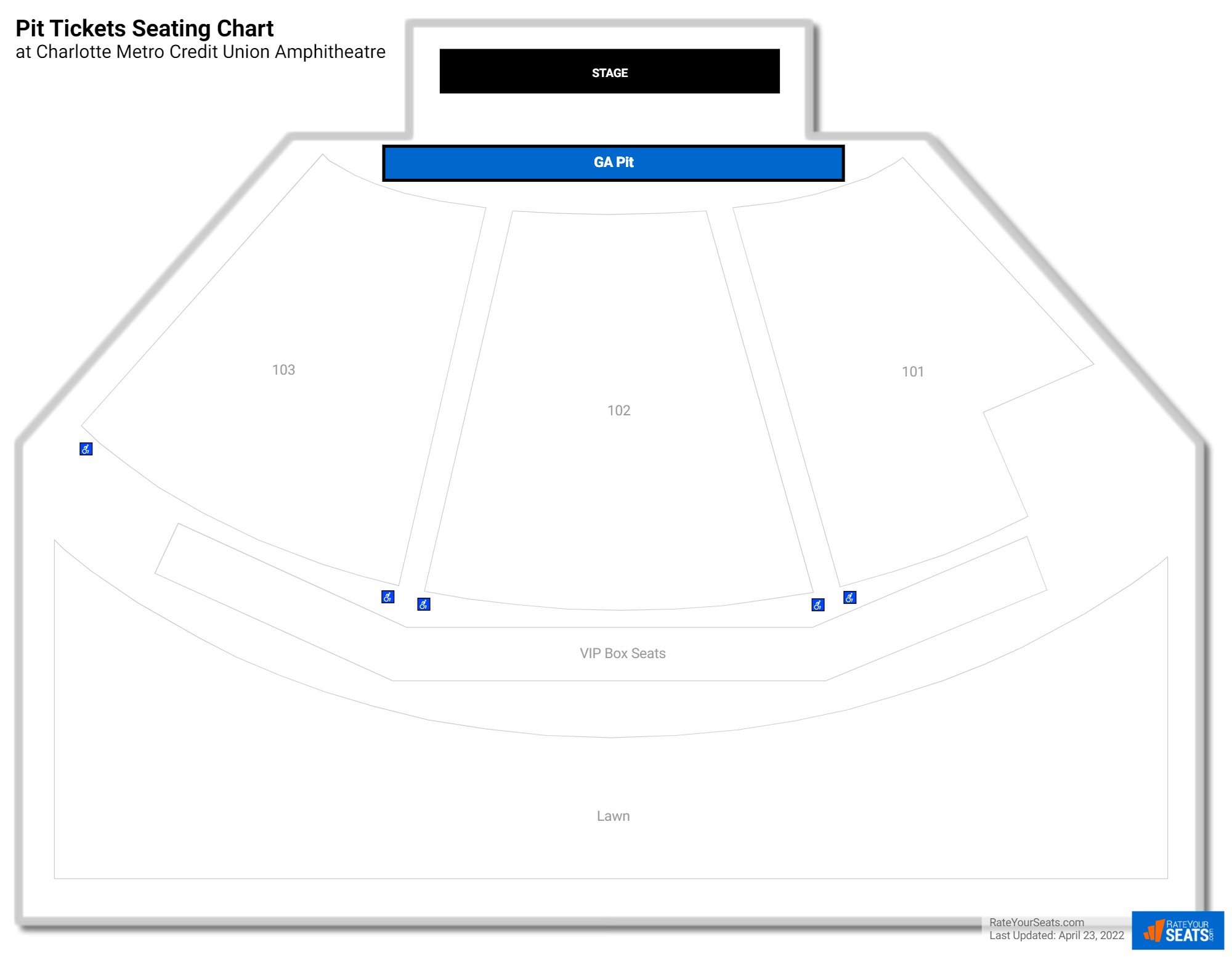 click to enlarge Concert Pit Tickets Seating Chart at Skyla Credit Union Amphitheatre