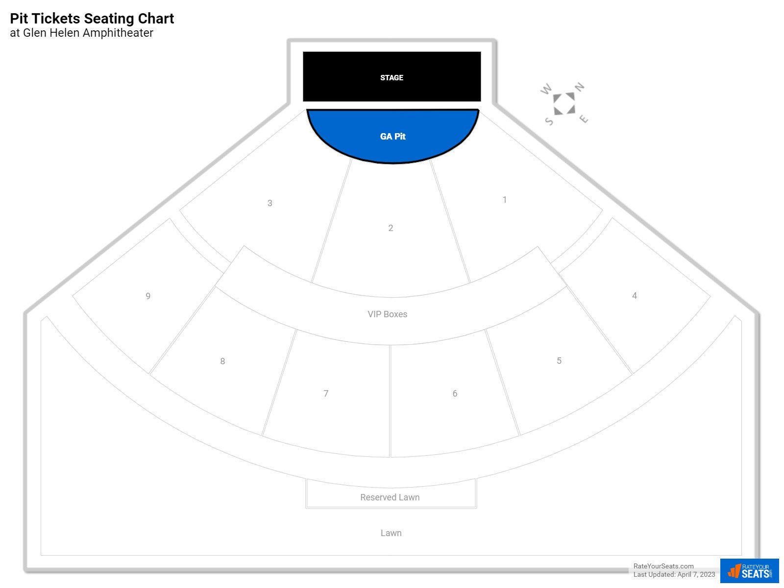Concert Pit Tickets Seating Chart at Glen Helen Amphitheater