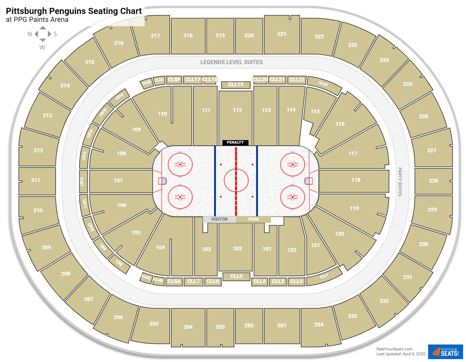 Pittsburgh Penguins Seating Chart