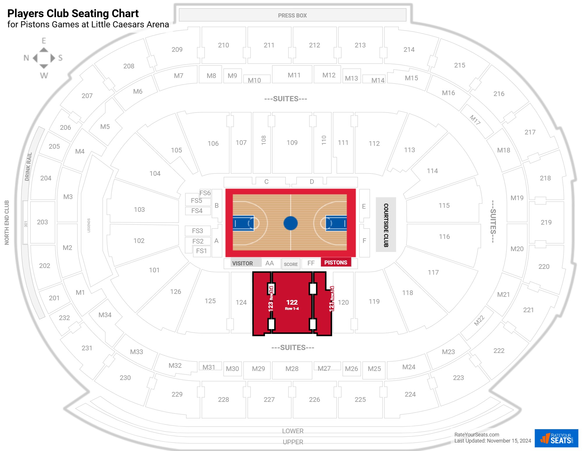 Detroit Pistons & Detroit Red Wings Interactive Seating Chart