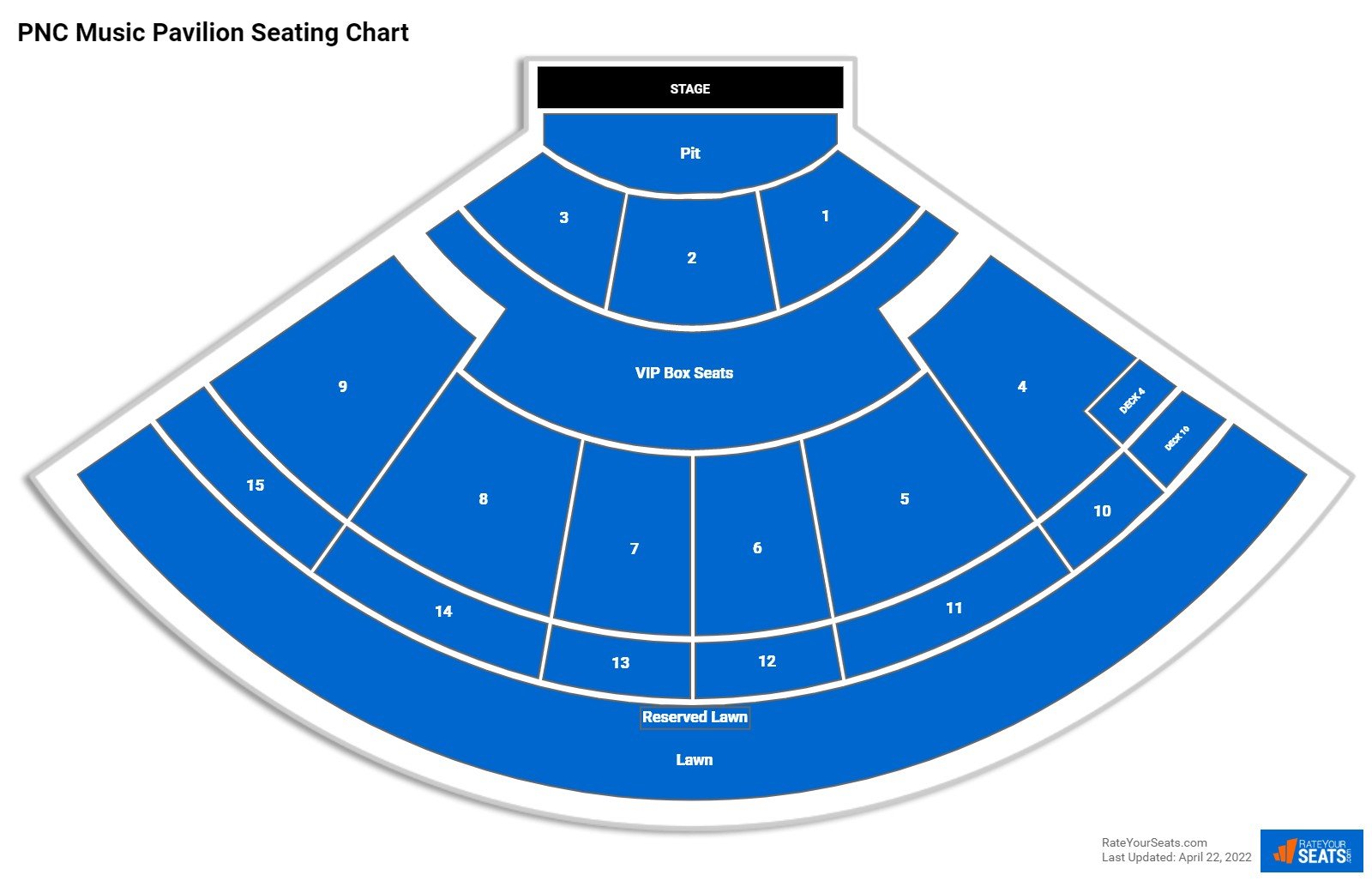 PNC Music Pavilion Concert Seating Chart