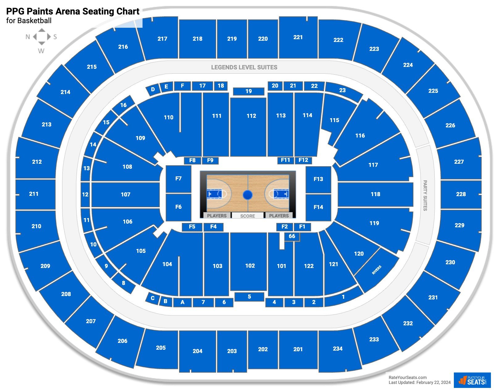 Ppg Paints Arena Basketball Seating