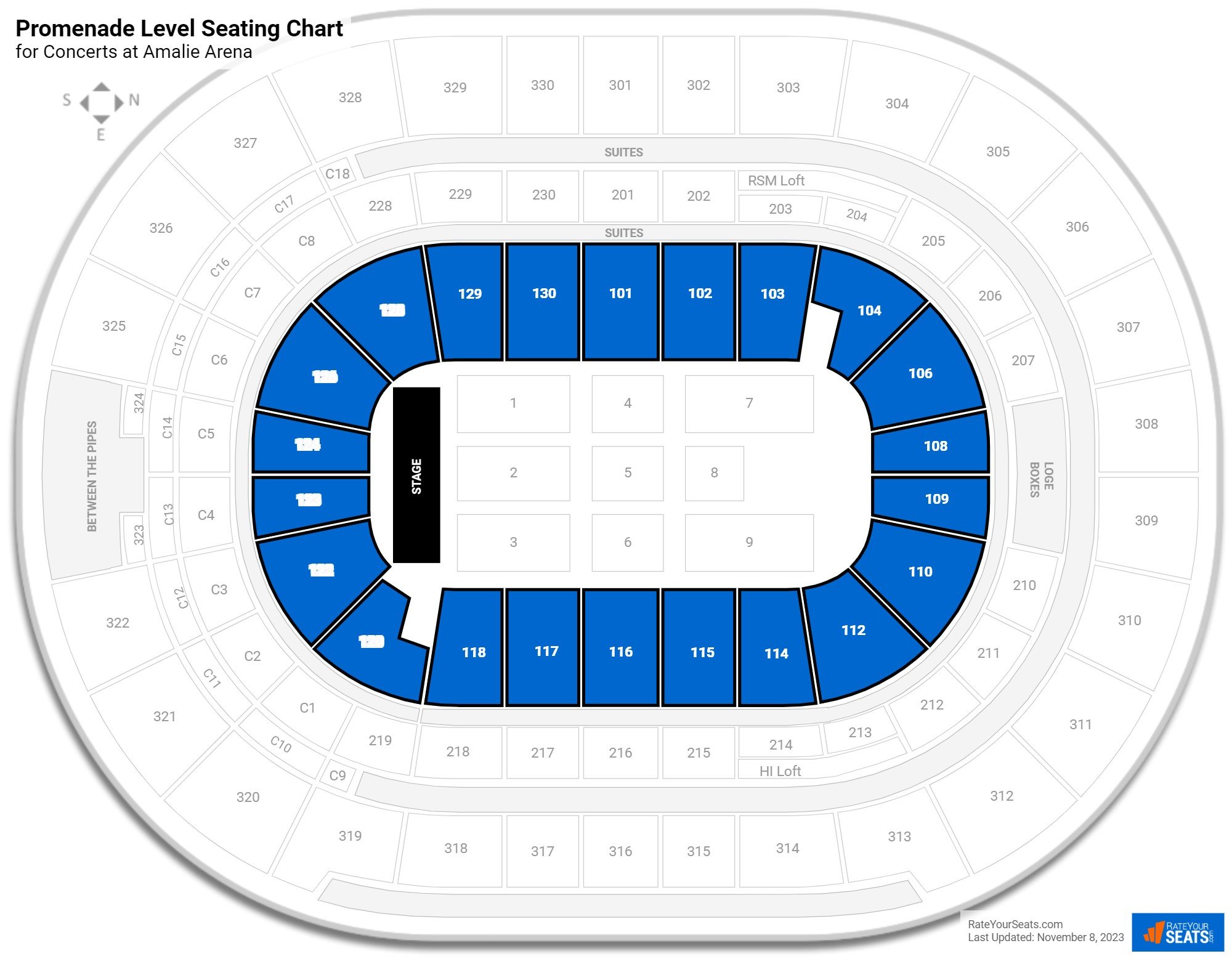 Amalie Arena Seating Chart & Map