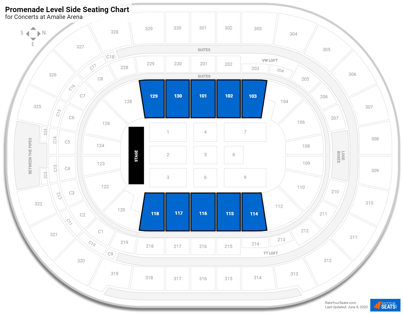Amalie Arena Seating Chart Promenade Elcho Table