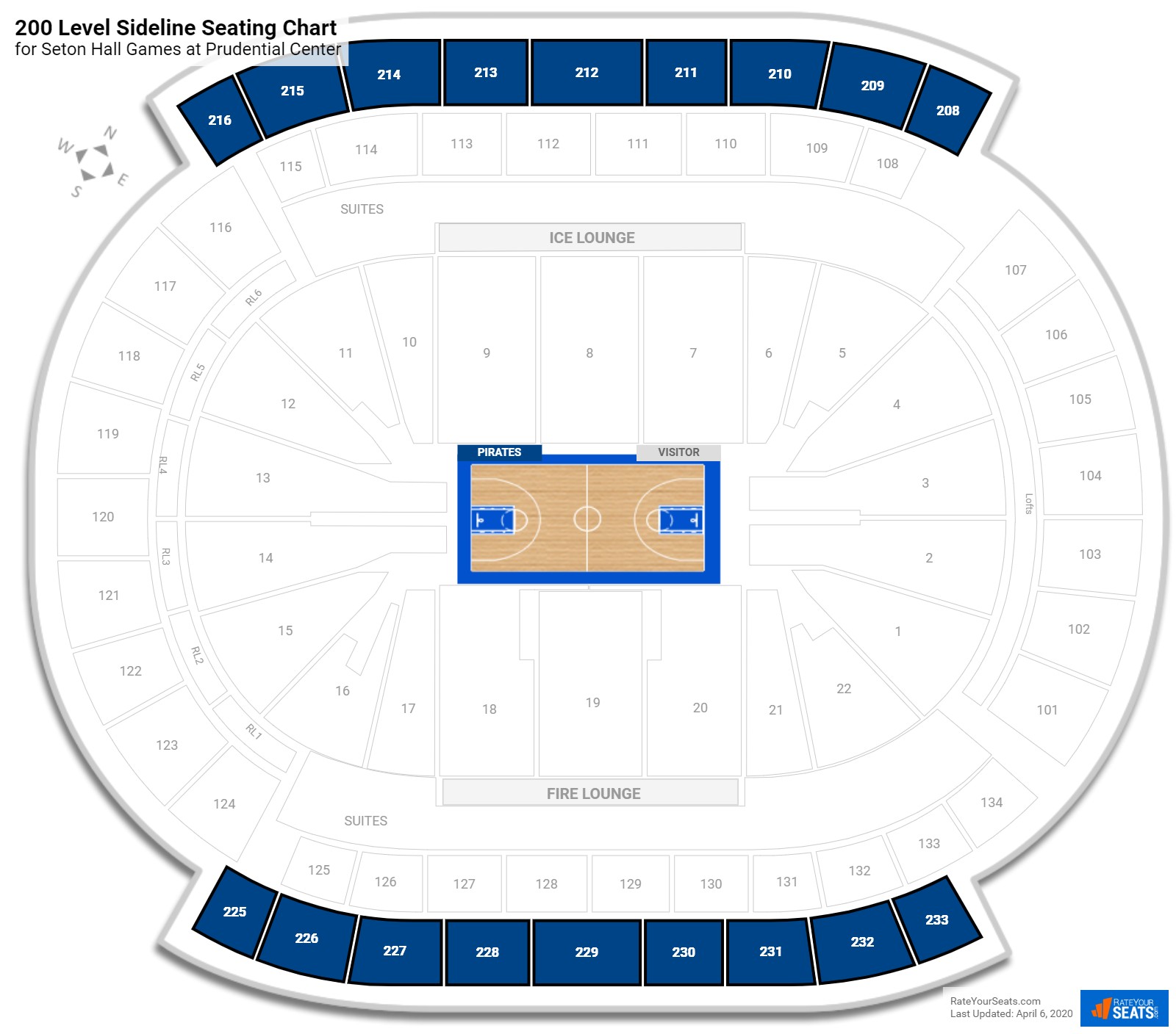 Prudential Seating Chart