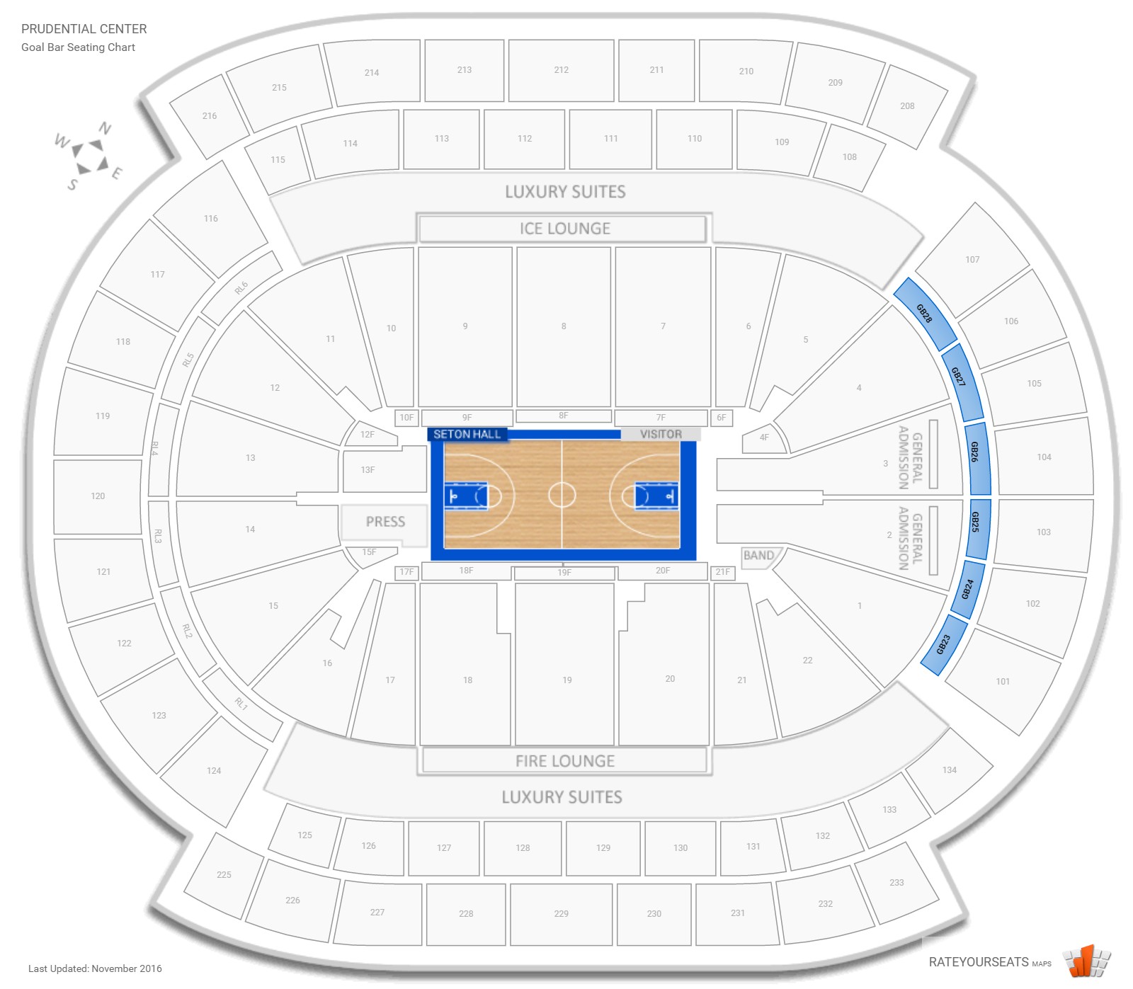 Prudential Center Newark Seating Chart