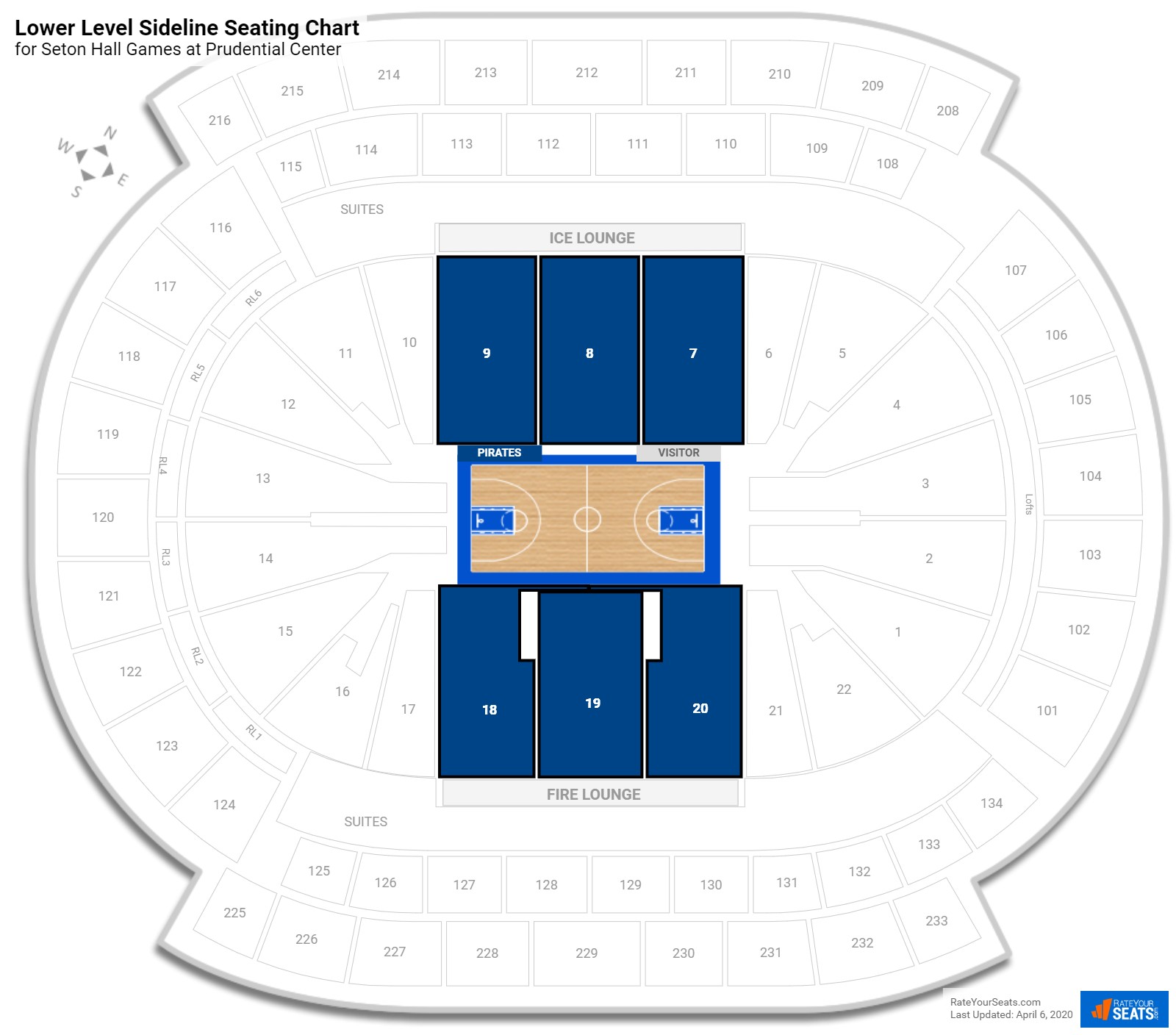 Prudential Seating Chart