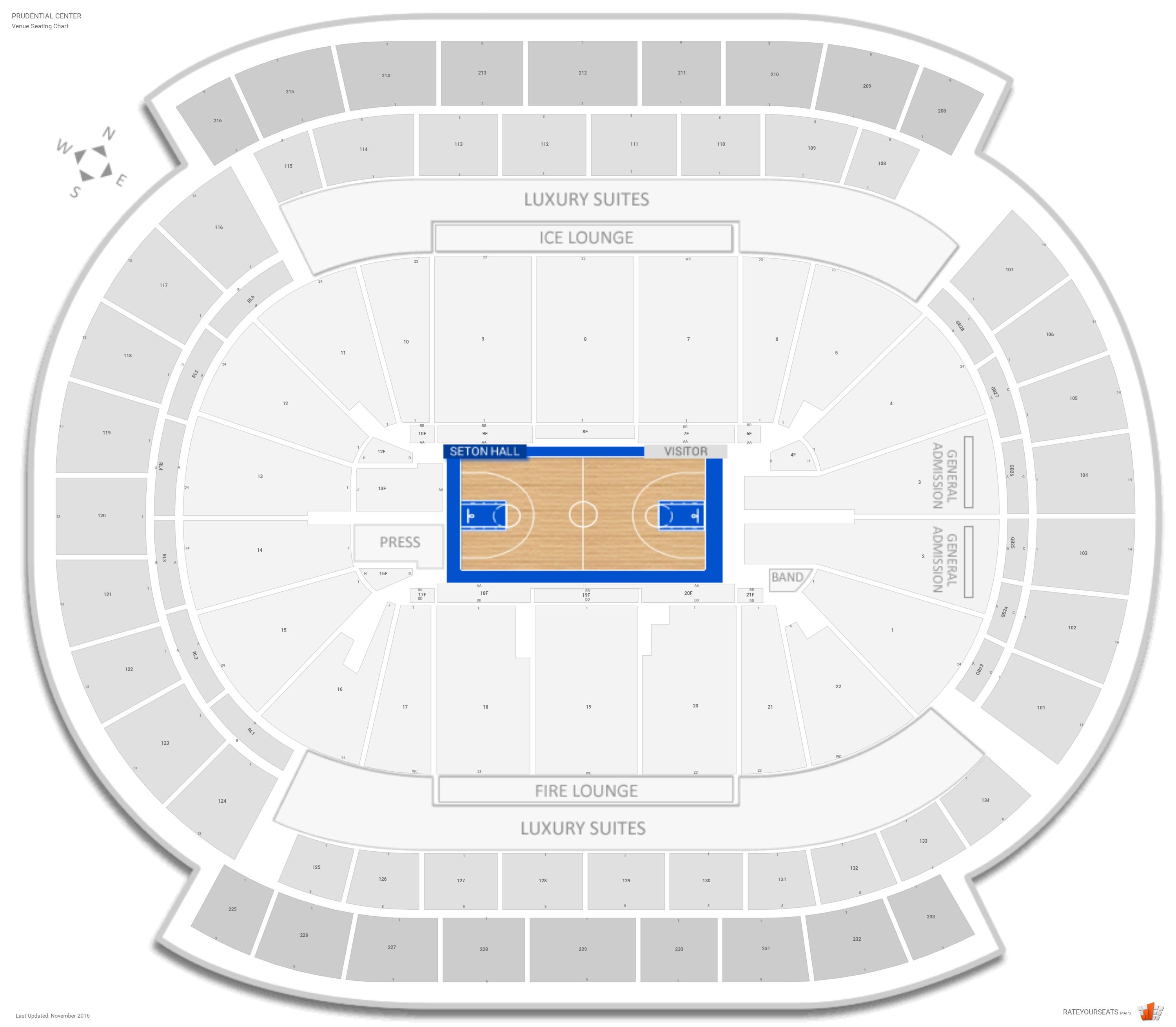 Prudential Hall Seating Chart