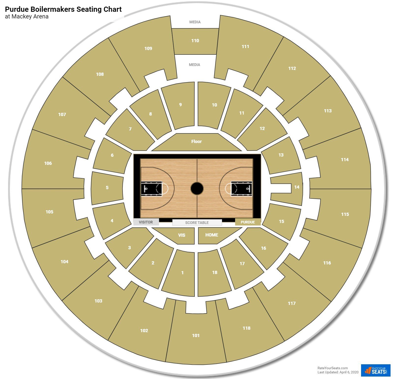 Purdue Basketball Seating Chart