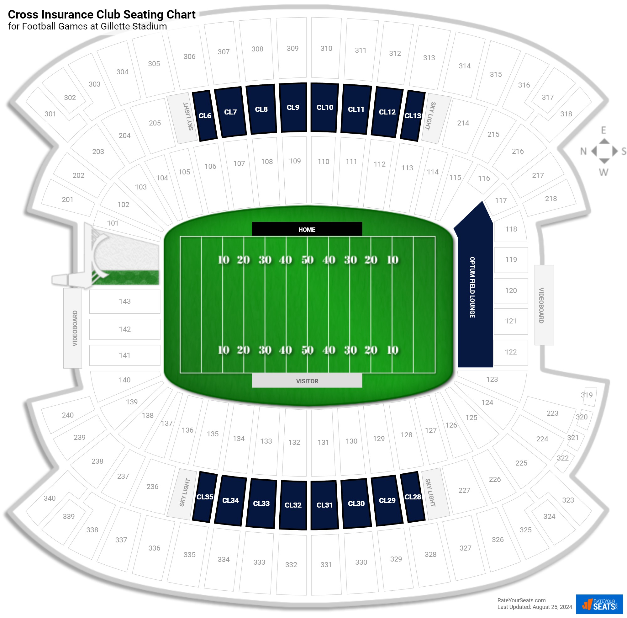 Ticketmaster Gillette Stadium Seating Chart