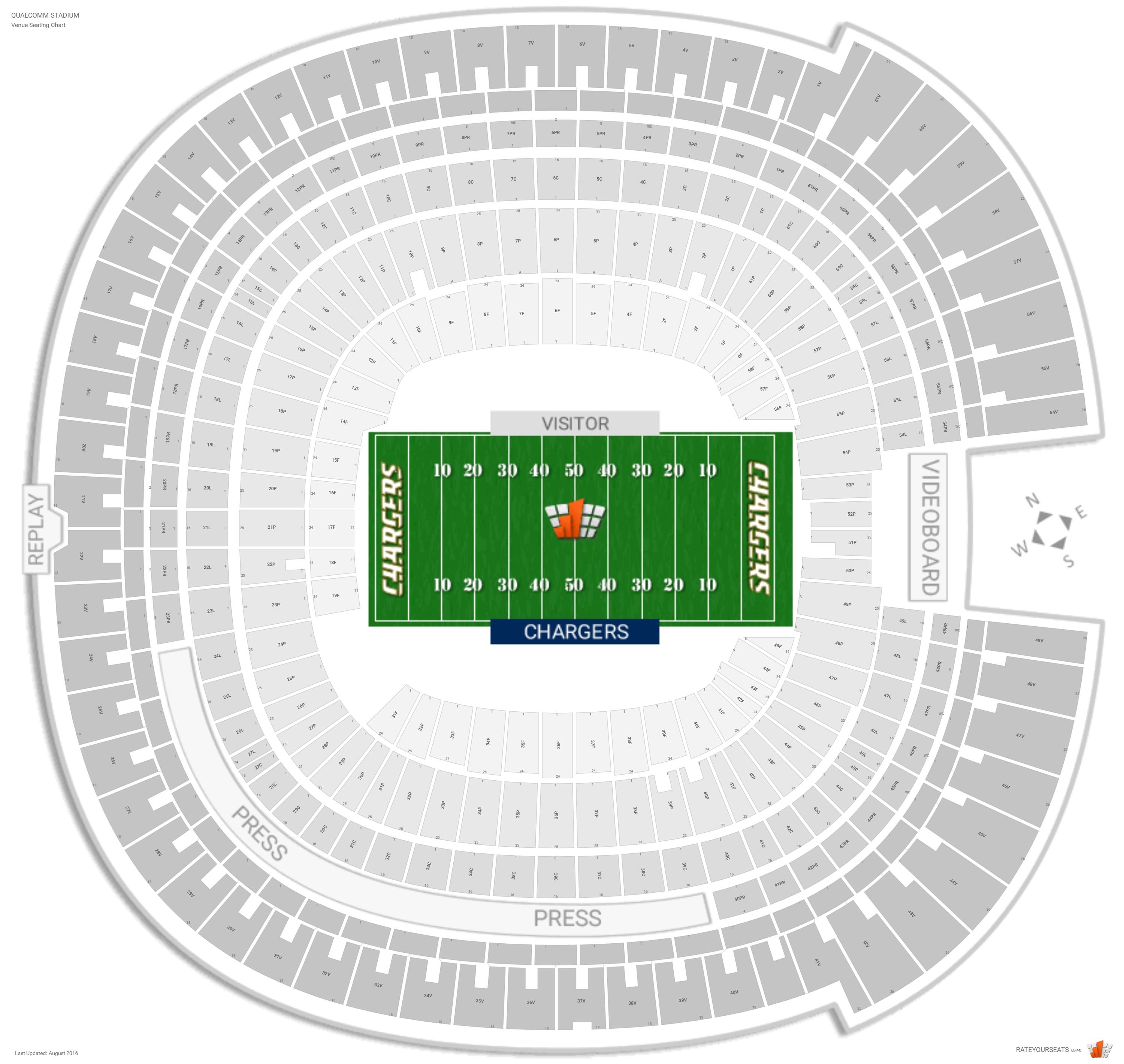 Charger Stadium Seating Chart View