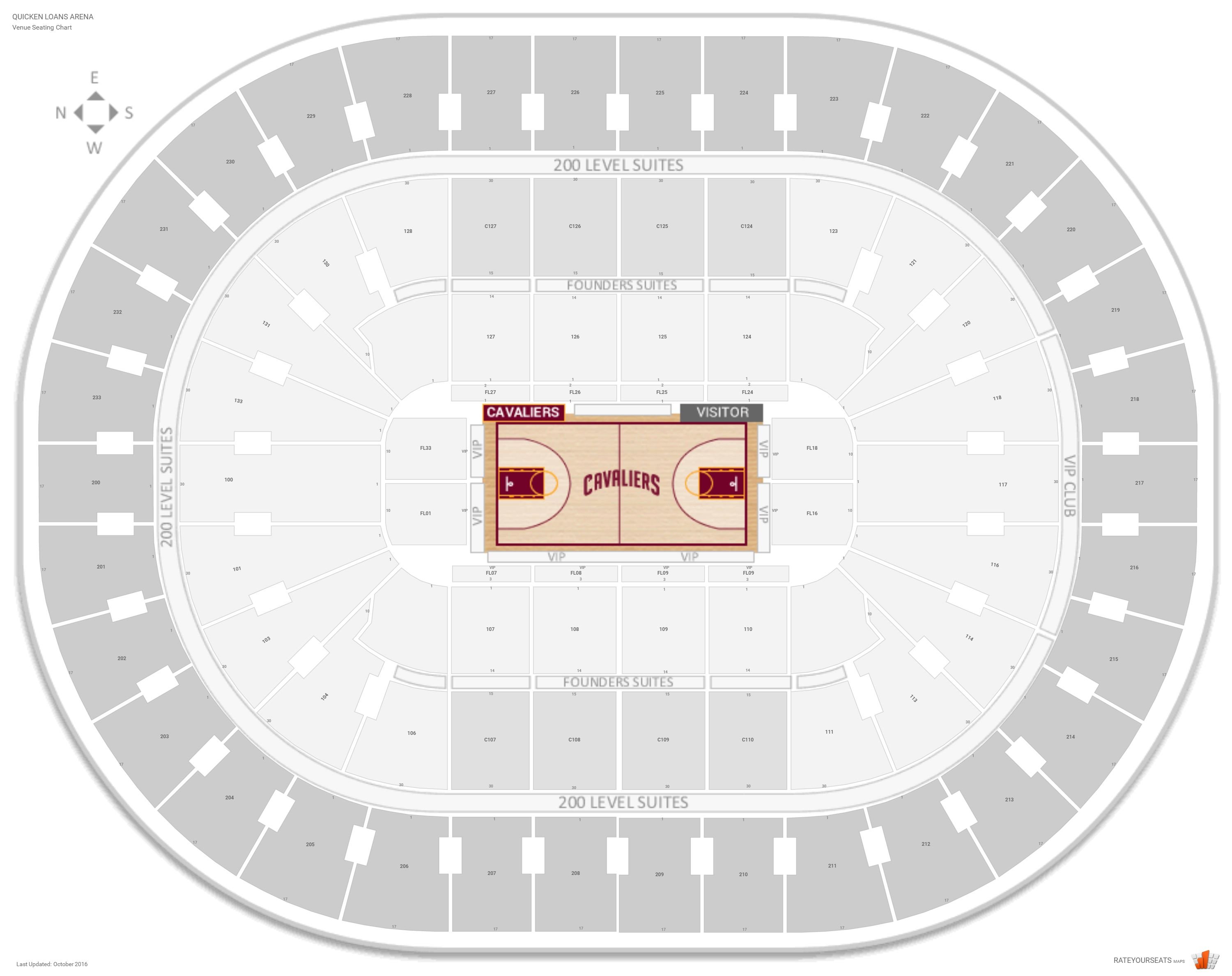 Cleveland Cavaliers Seating Guide - Rocket Mortgage FieldHouse ...