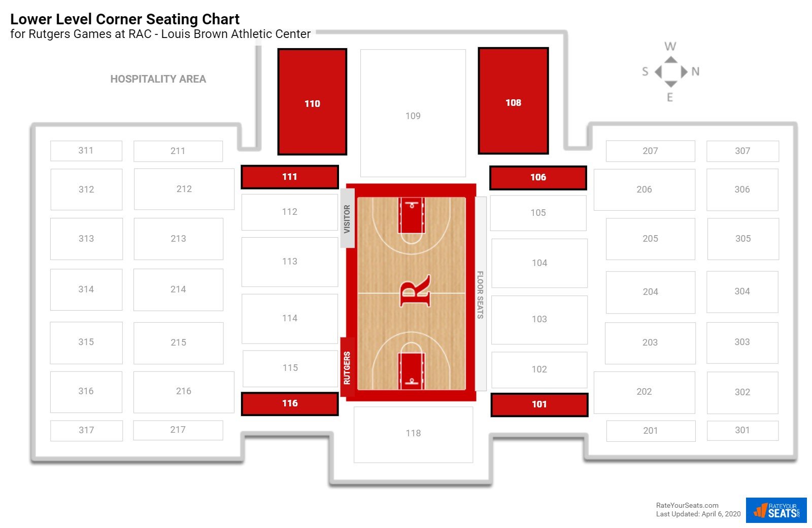 Rutgers Basketball Arena Seating Chart