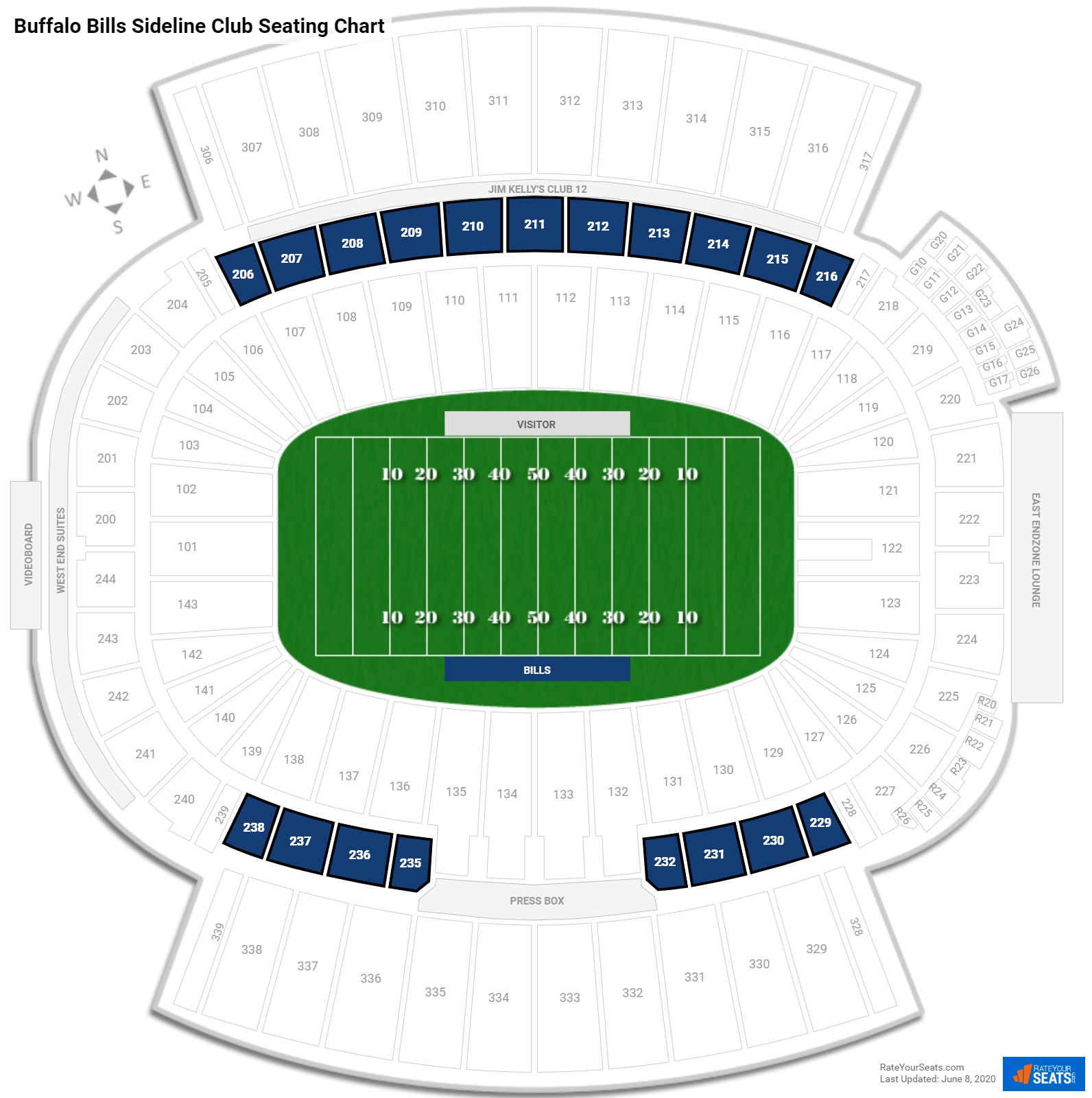 Buffalo Bills Seating Chart With Rows