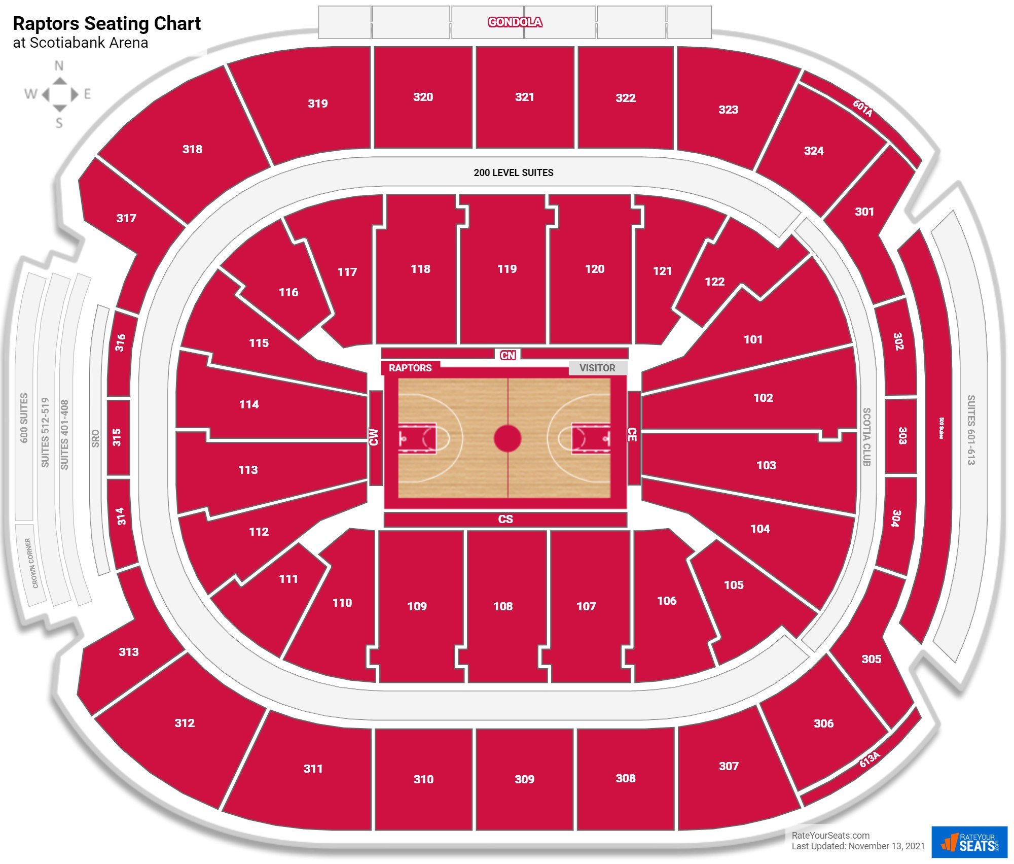 Toronto Raptors Seating Chart at Scotiabank Arena