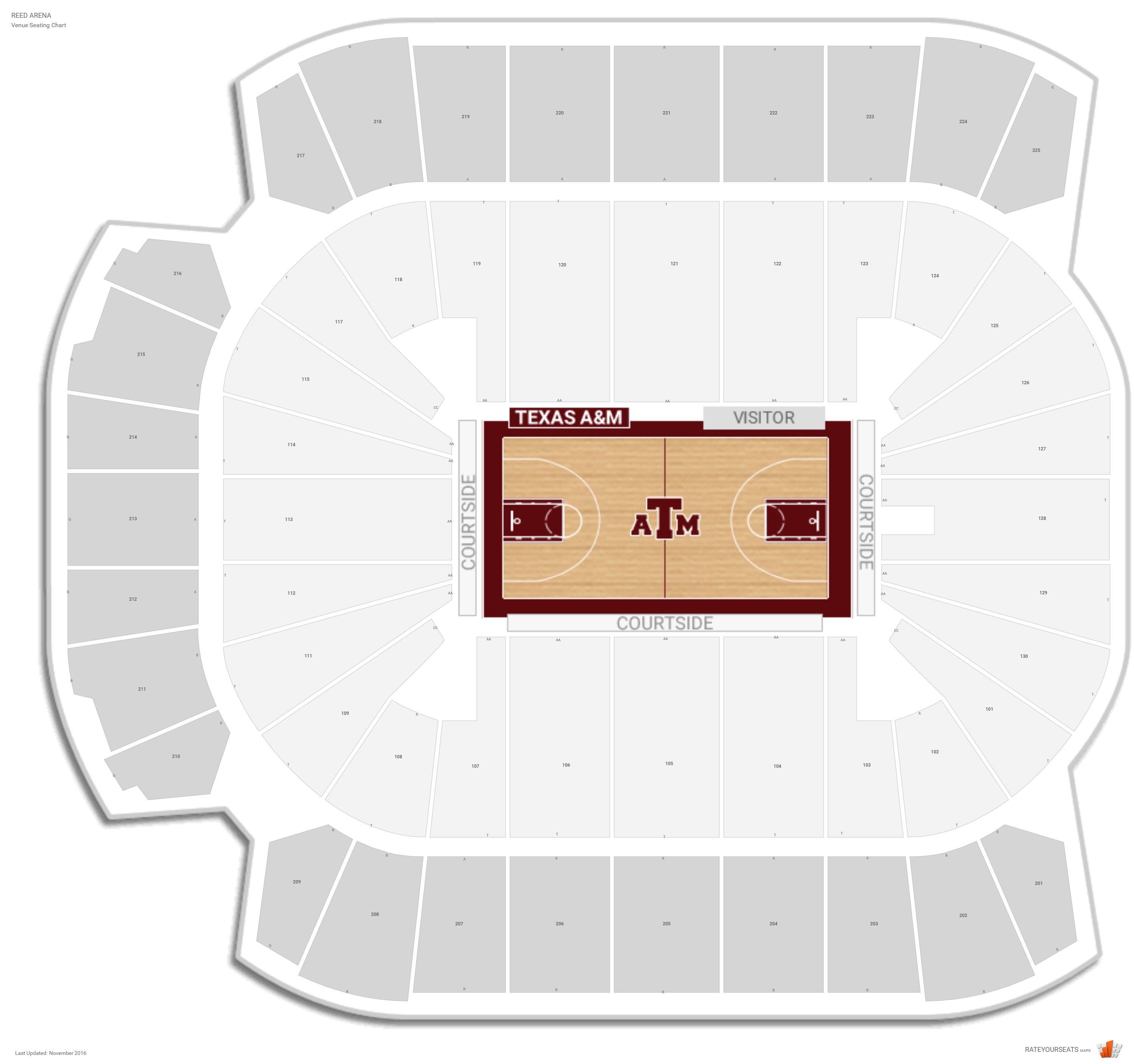 Reed Arena Seating Chart Basketball