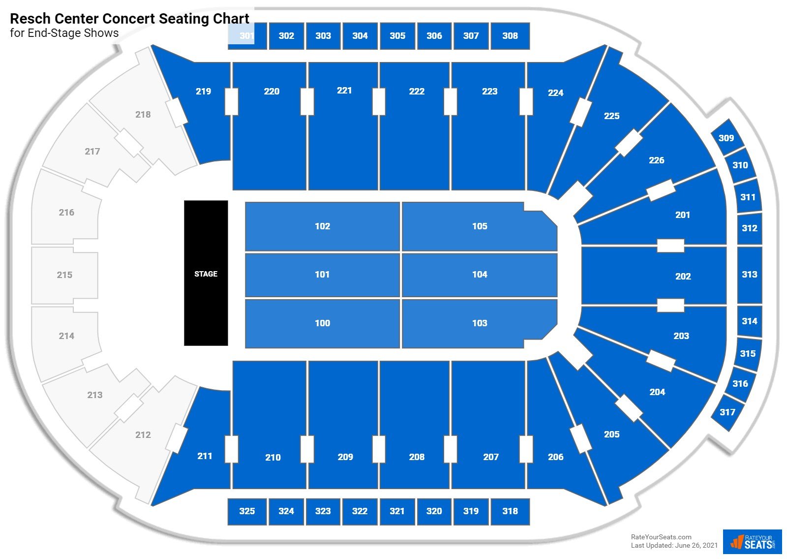 Center Seating Chart