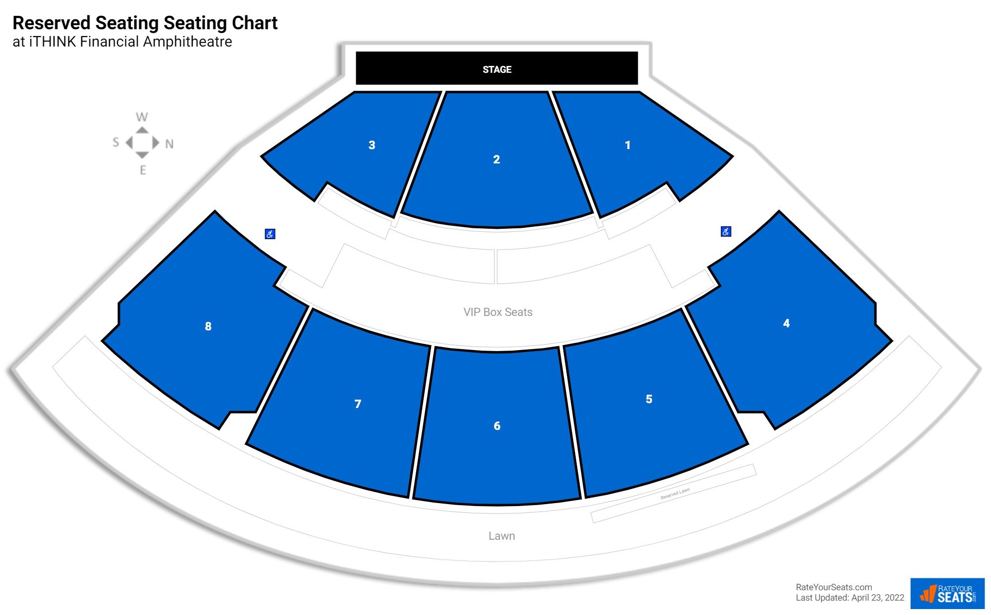 Concert Reserved Seating Seating Chart at iTHINK Financial Amphitheatre